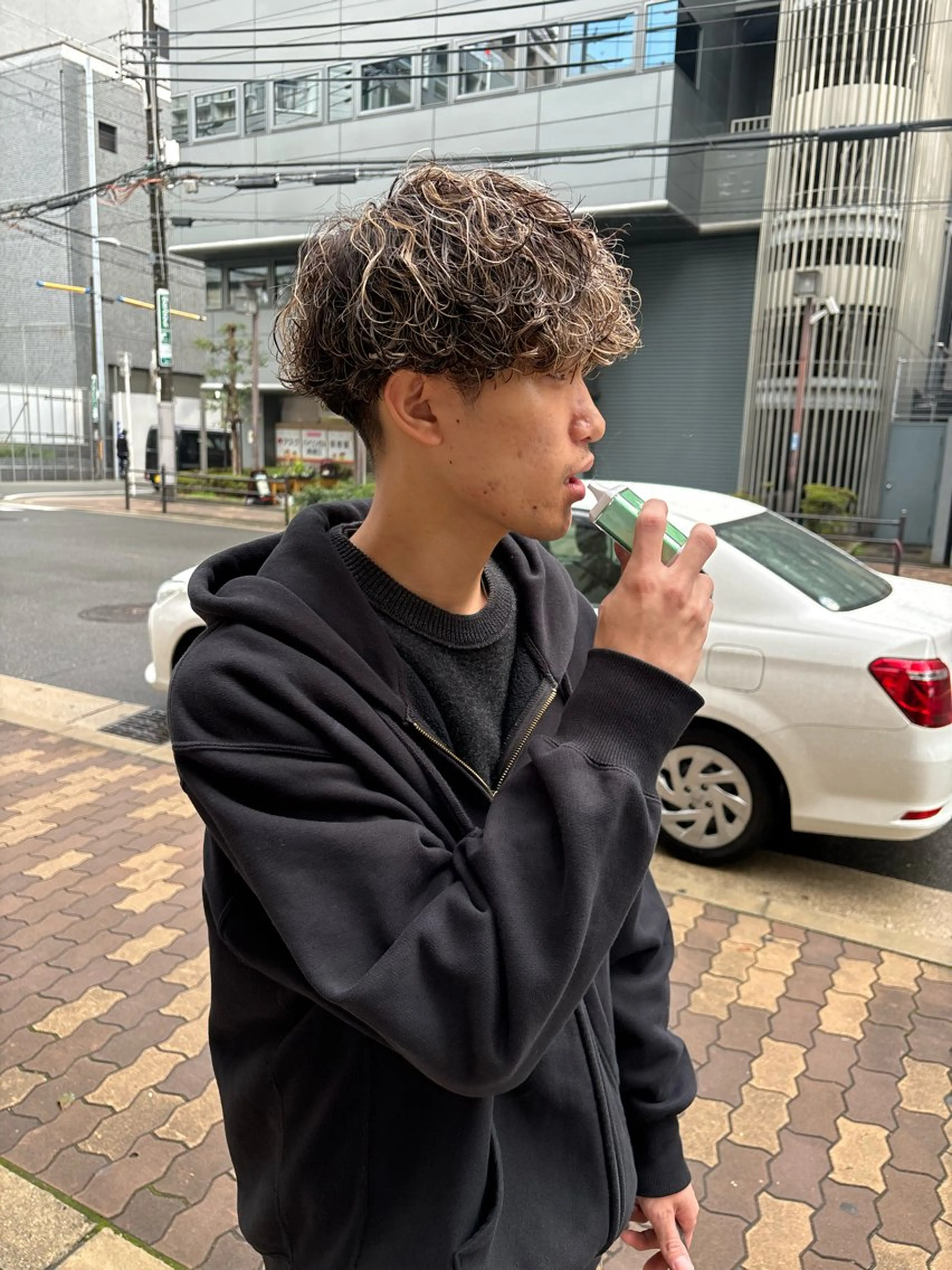 パーマ メンズ カット パーマ メンズ特化美容師 ハスイルイのヘアスタイル