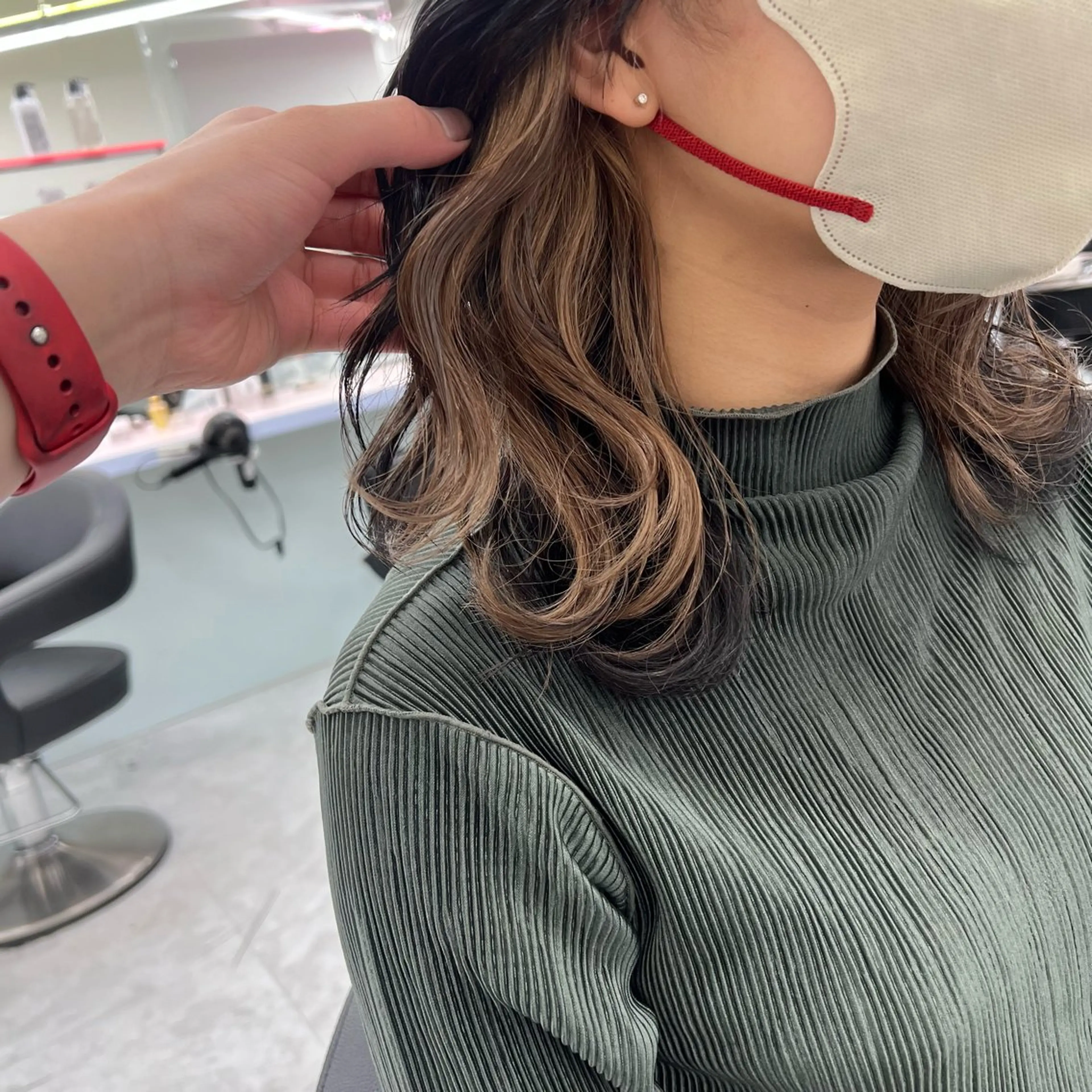 ミディアム カラー 💫トレンドパーマ 友輝💫のヘアスタイル