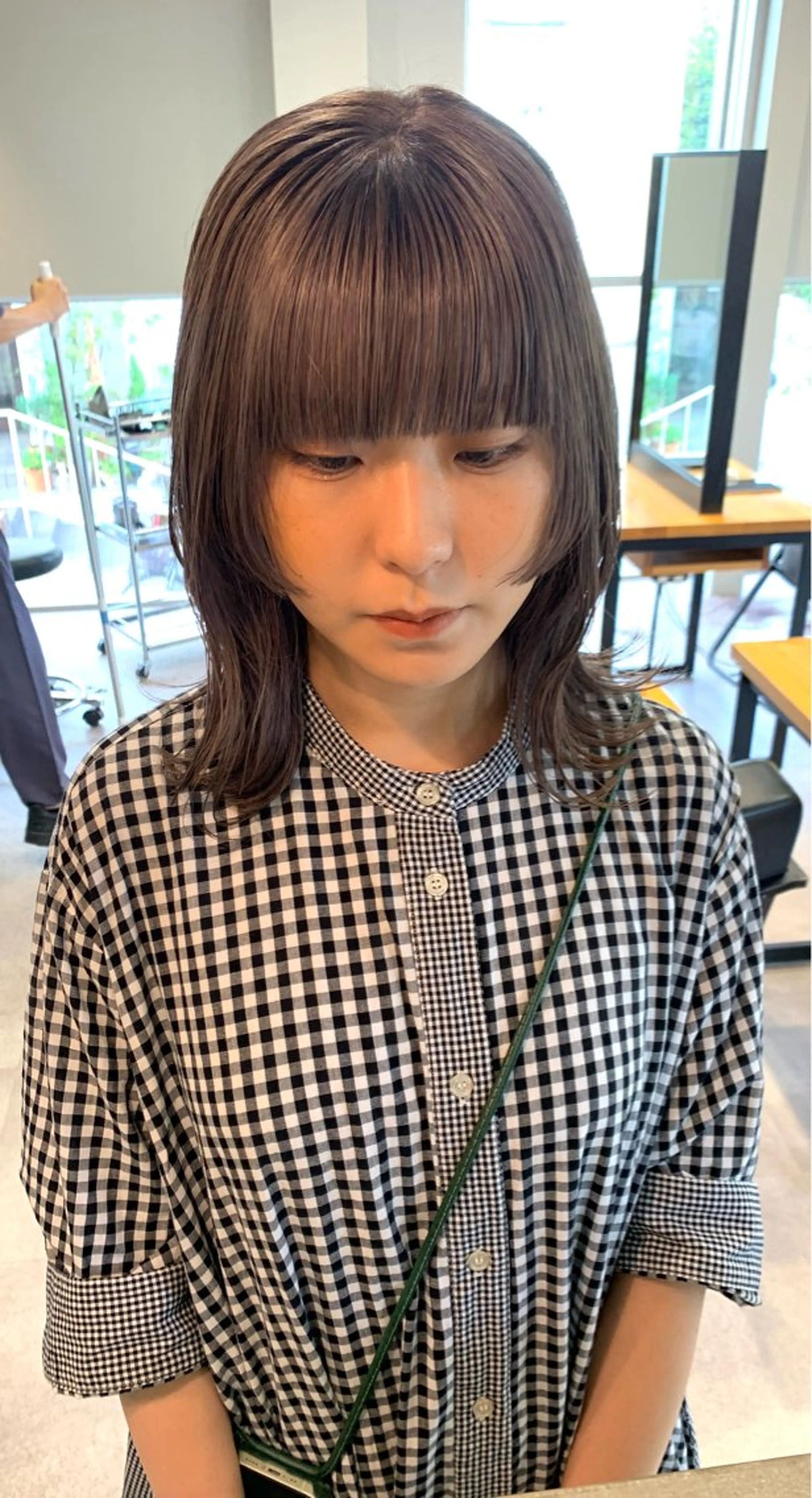 ミディアム カット ヘアカラー 【髪質改善🌿】木本 志歩のヘアスタイル