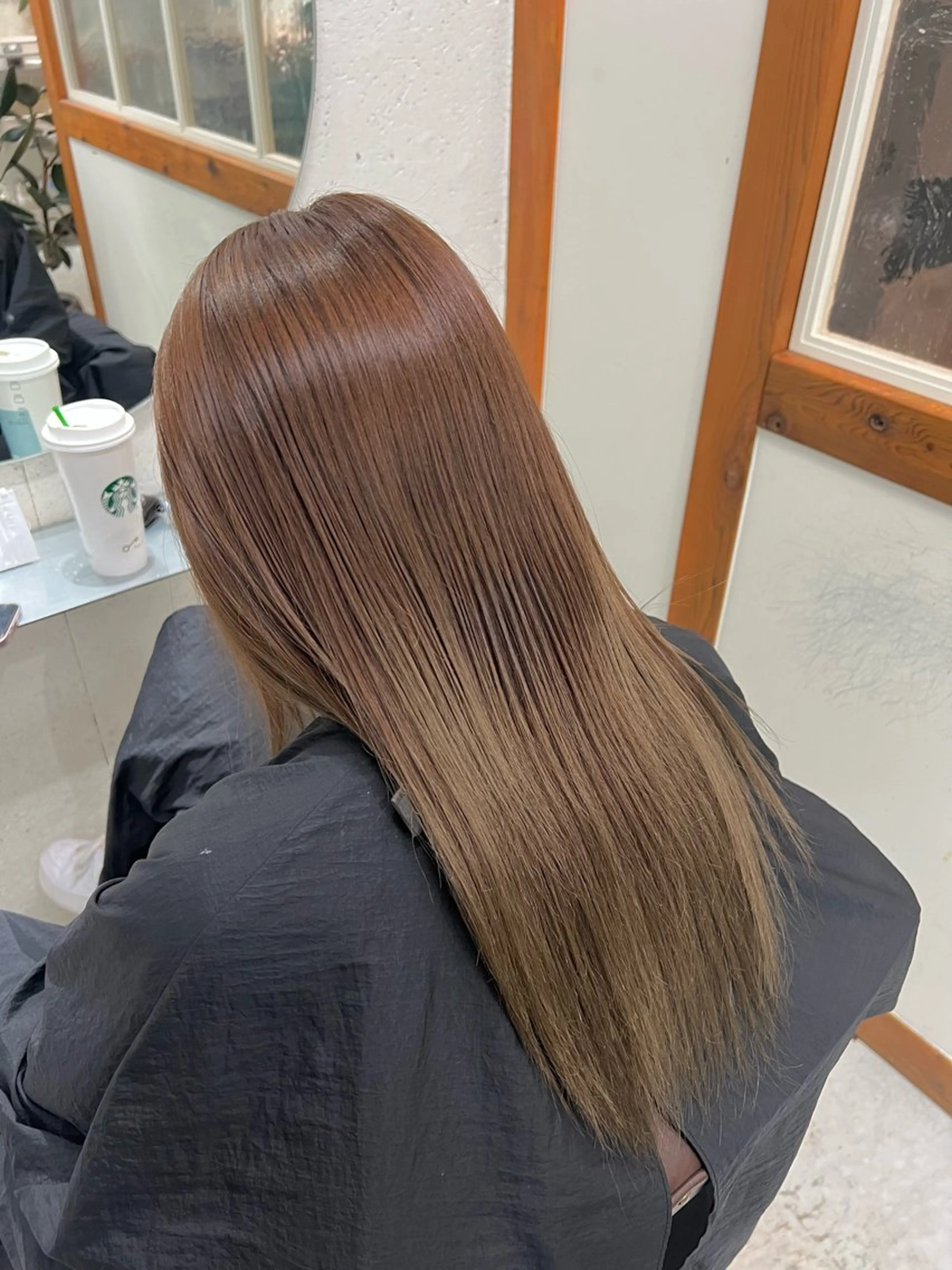 「ブリーチ無しダブルカラー🍀」香水風トリートメント付🩶の写真