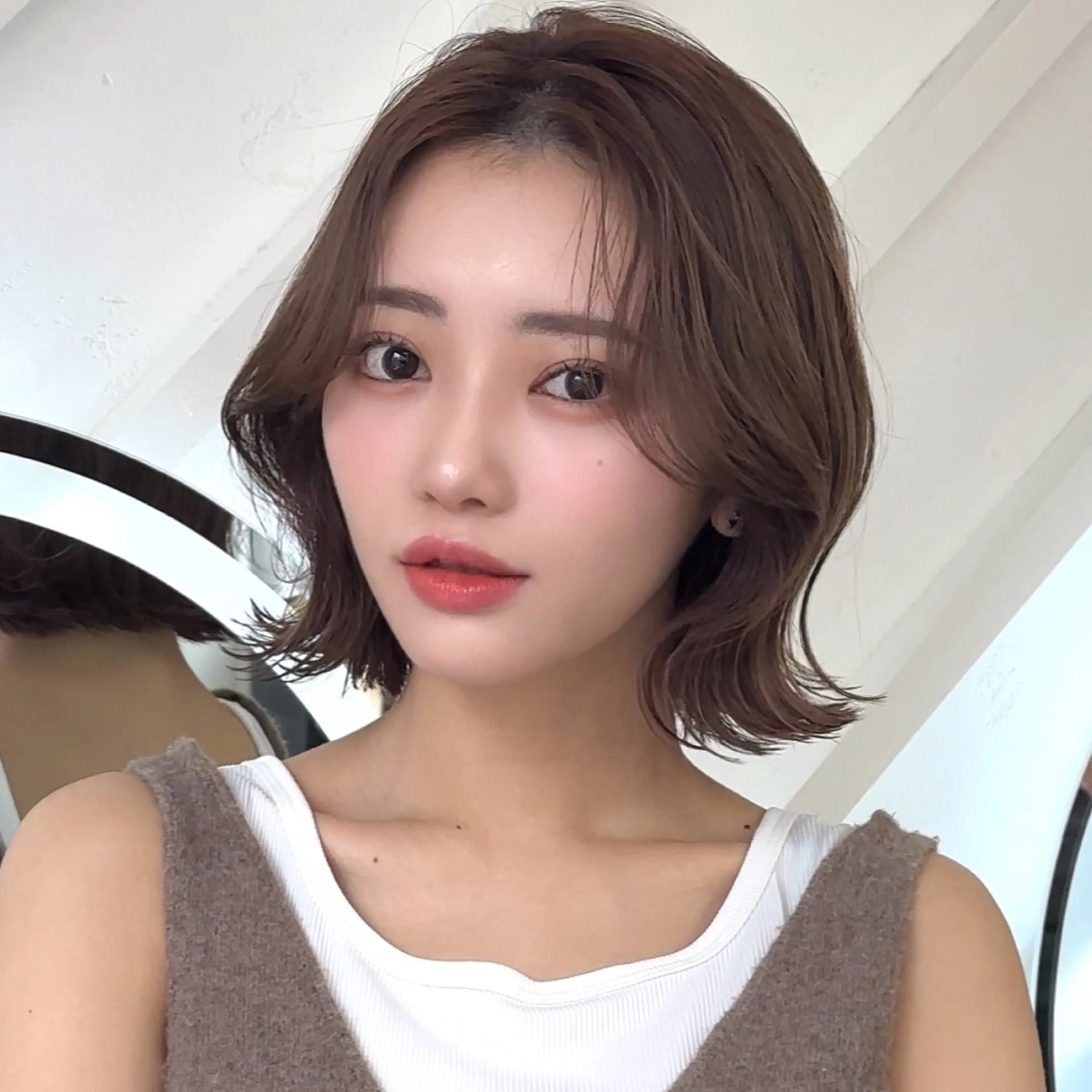 ショート カラー カット ヘアカラー トリートメント 優希/似合わせ/艶 カラー/カット/渋谷のヘアスタイル