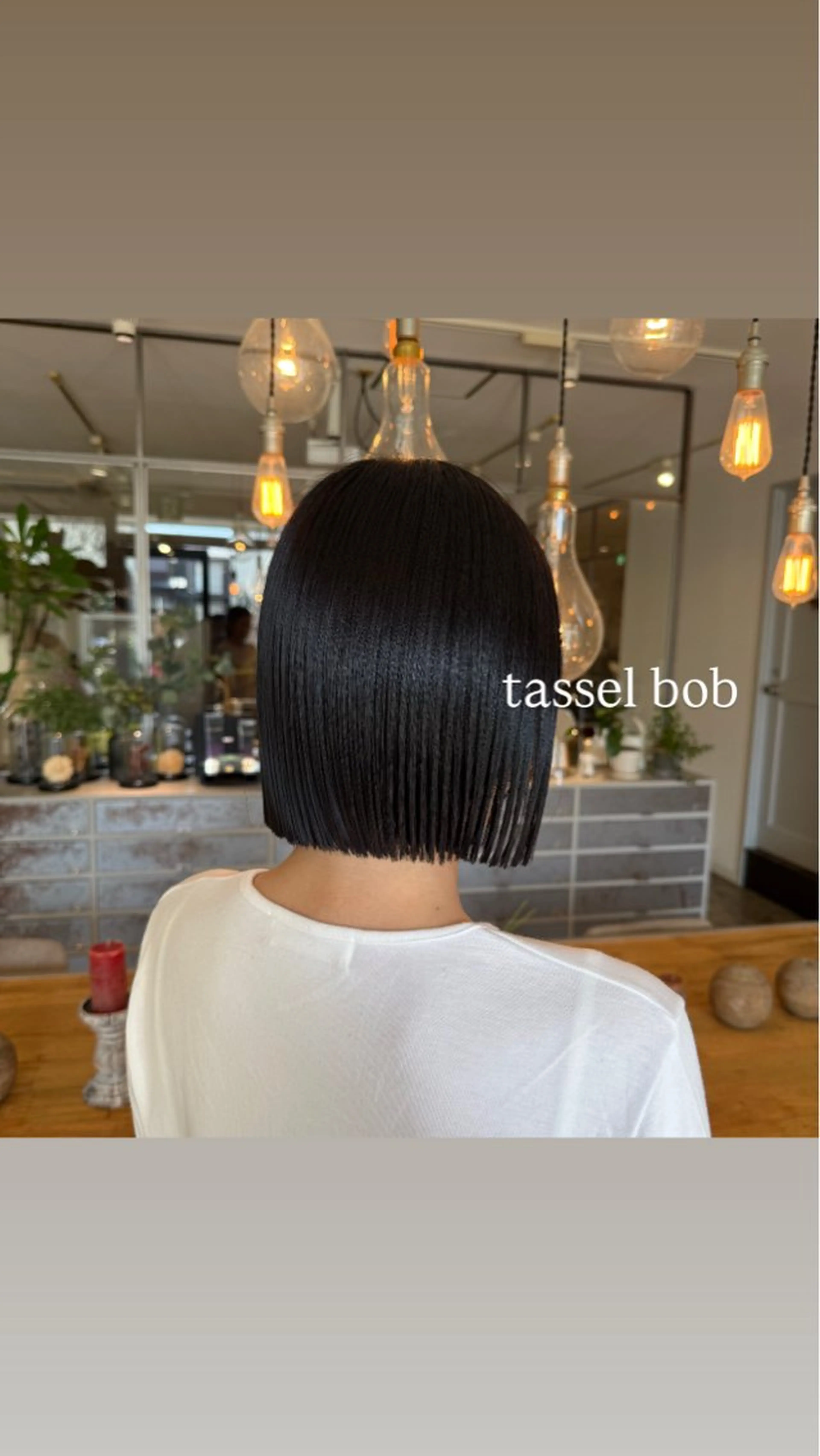 ミディアム カラー ヘアアレンジ ボブ 韓国風ヘア カット ヘアカラー トリートメント 飯島 美海のヘアスタイル