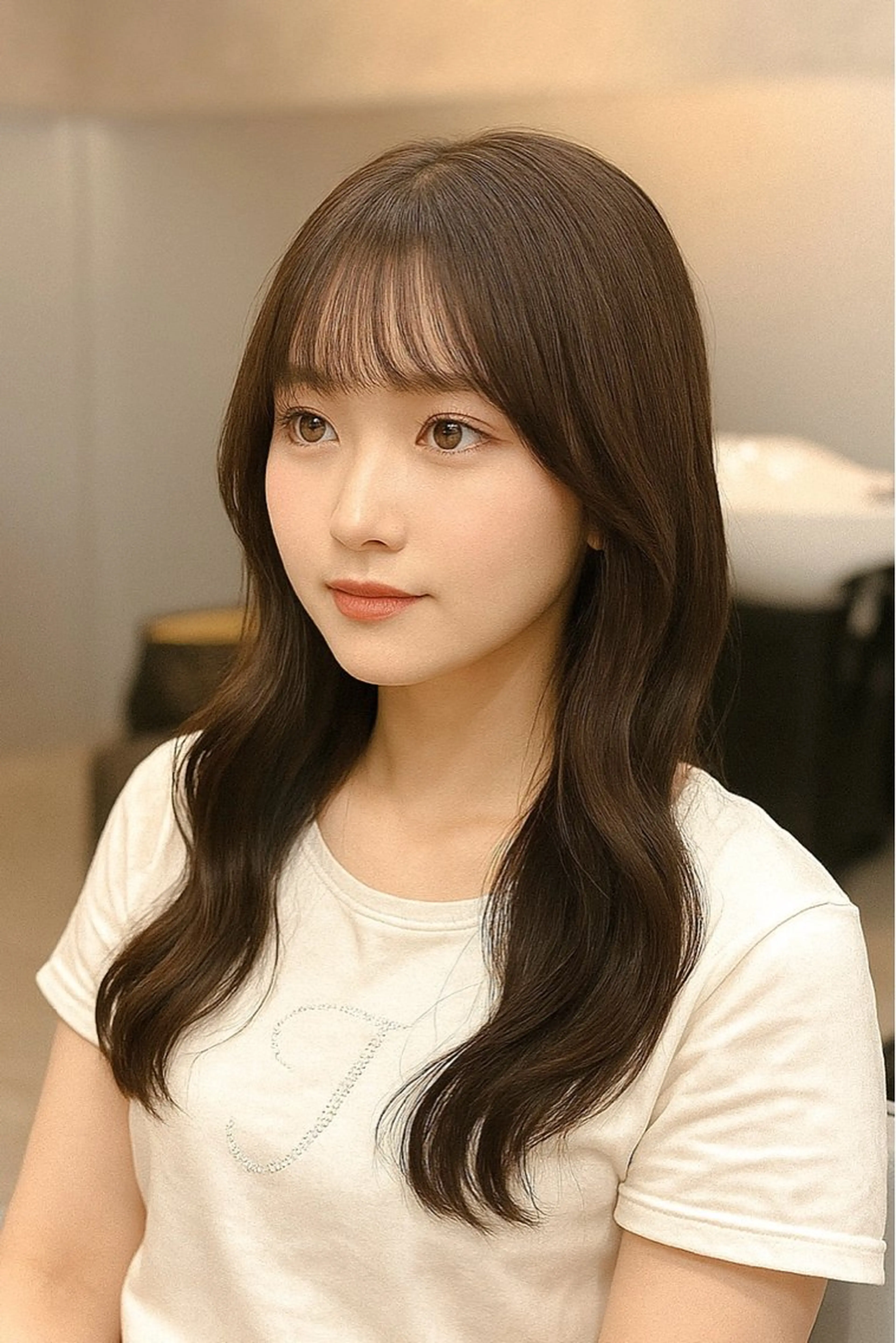 セミロング カット ヘアカラー 鎌倉 楓麻のヘアスタイル