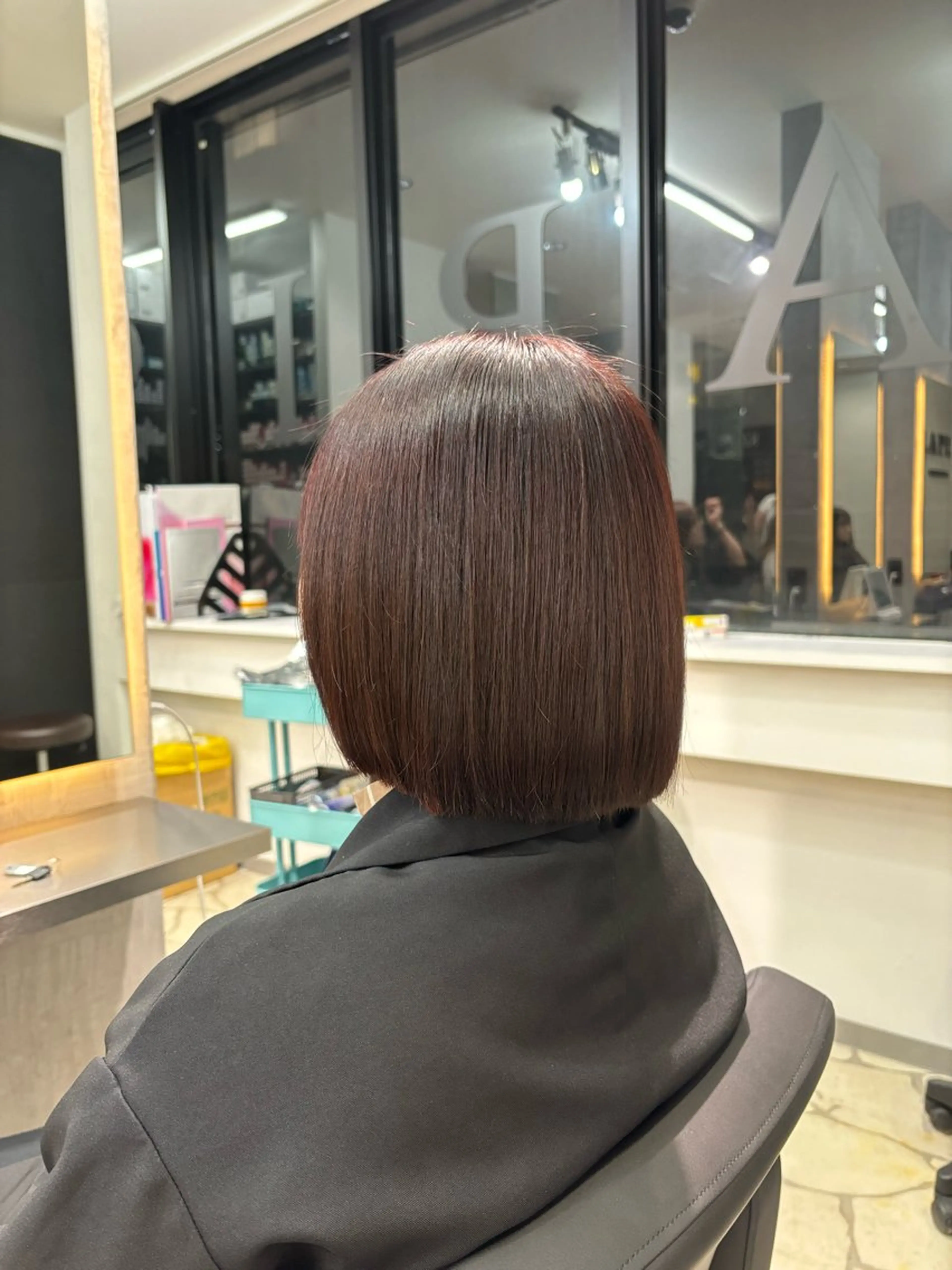 ミディアム ヘアカラー lapis マリナのヘアスタイル
