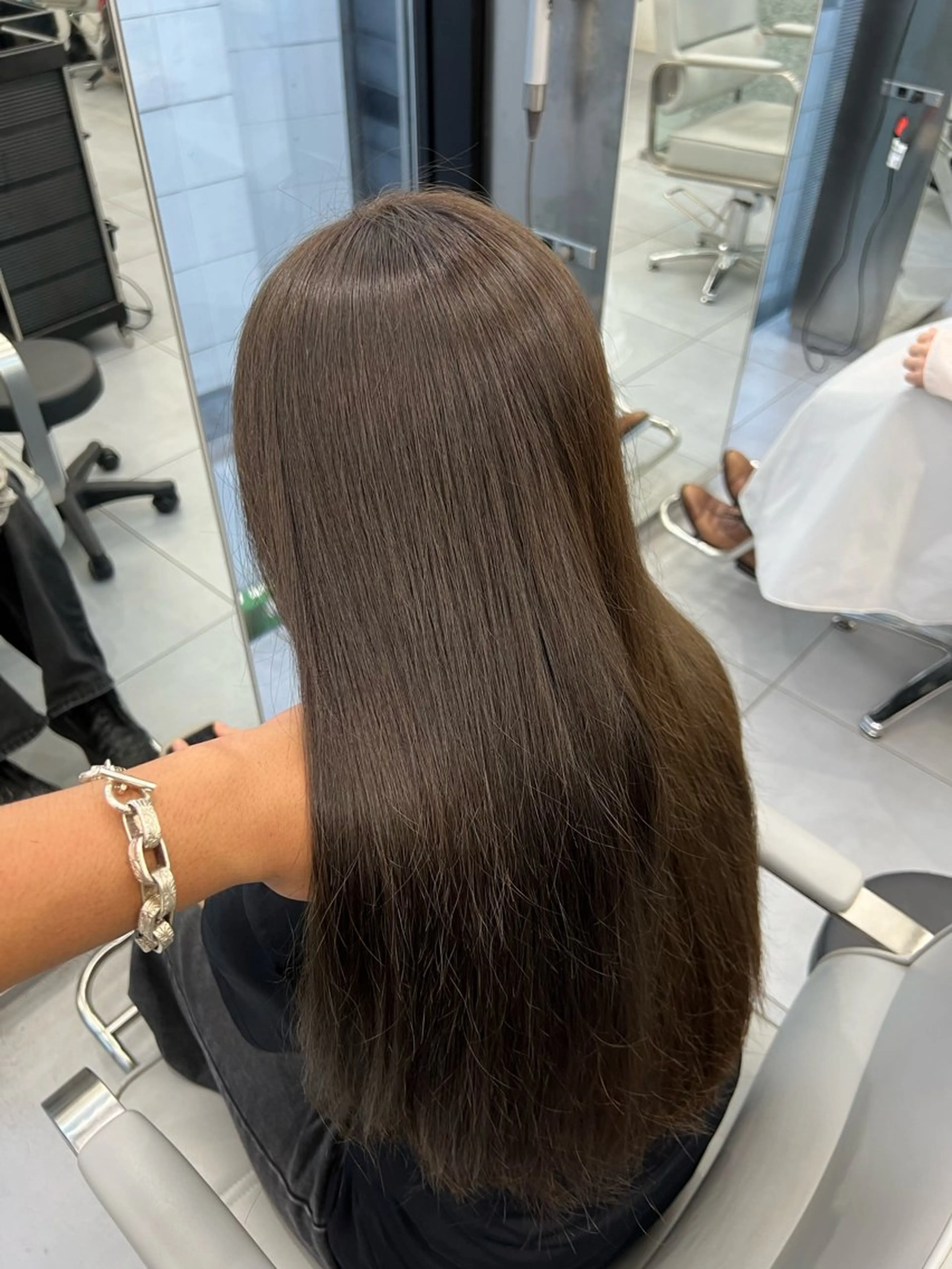 セミロング カット ヘアカラー トリートメント スワイプするのちょっ と待った艶髪/透明感のヘアスタイル