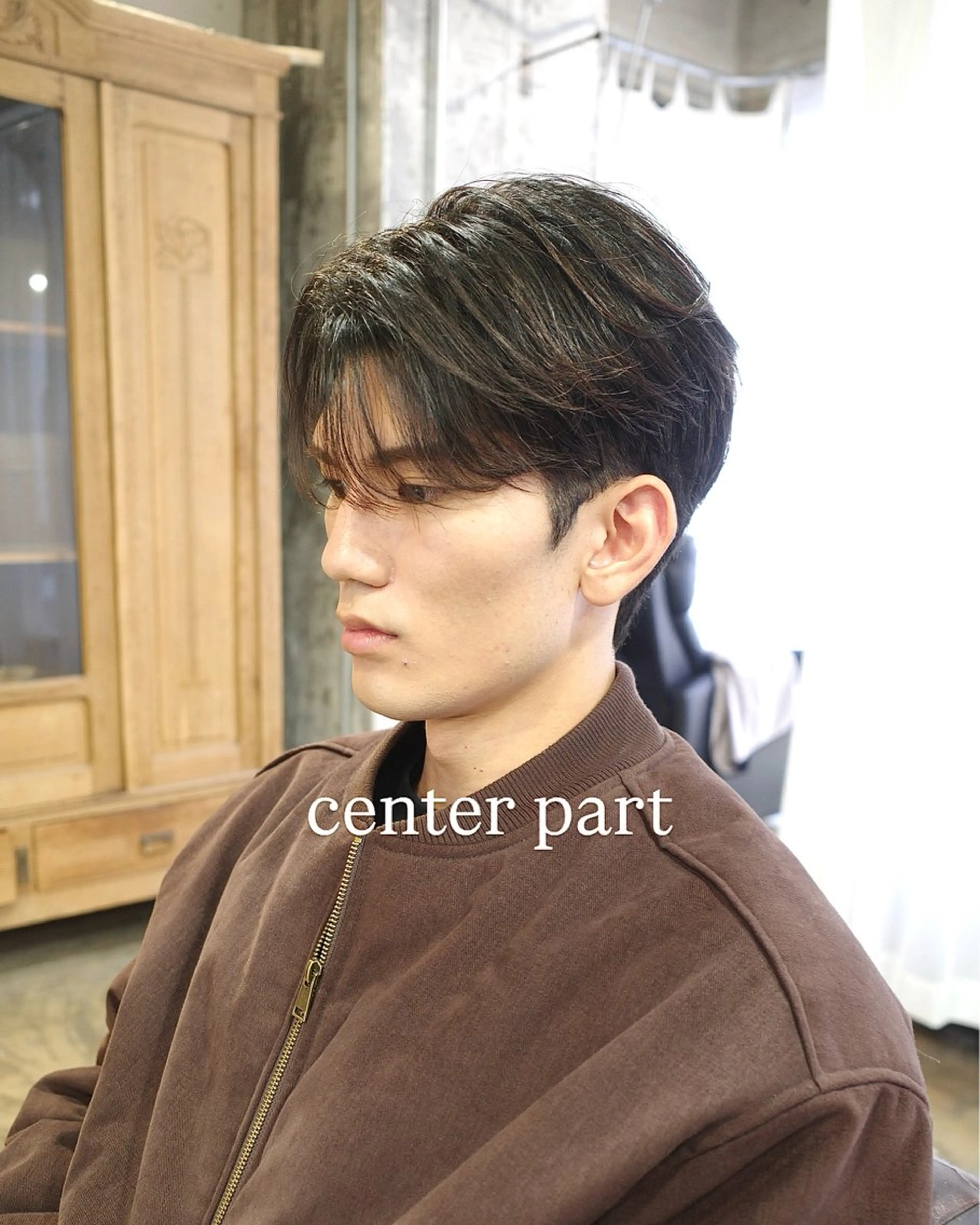 メンズ センターパート カット Pia hair design所属・【Pia】 セナ/ハイトーンのヘアスタイル