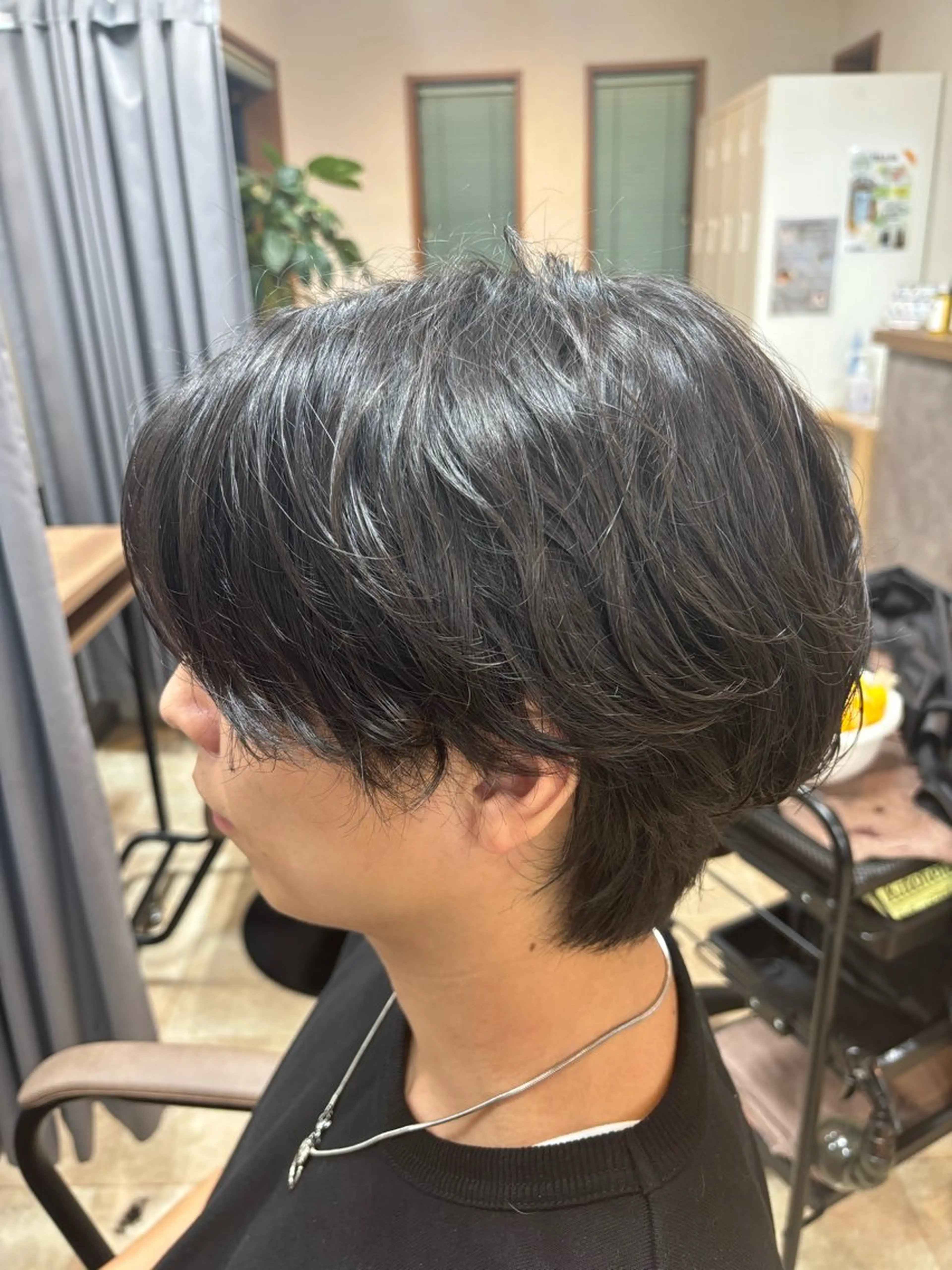 ミディアム パーマ メンズ ミディアムパーマ メンズパーマ スパイラルパーマ 竹内 滉太のヘアスタイル