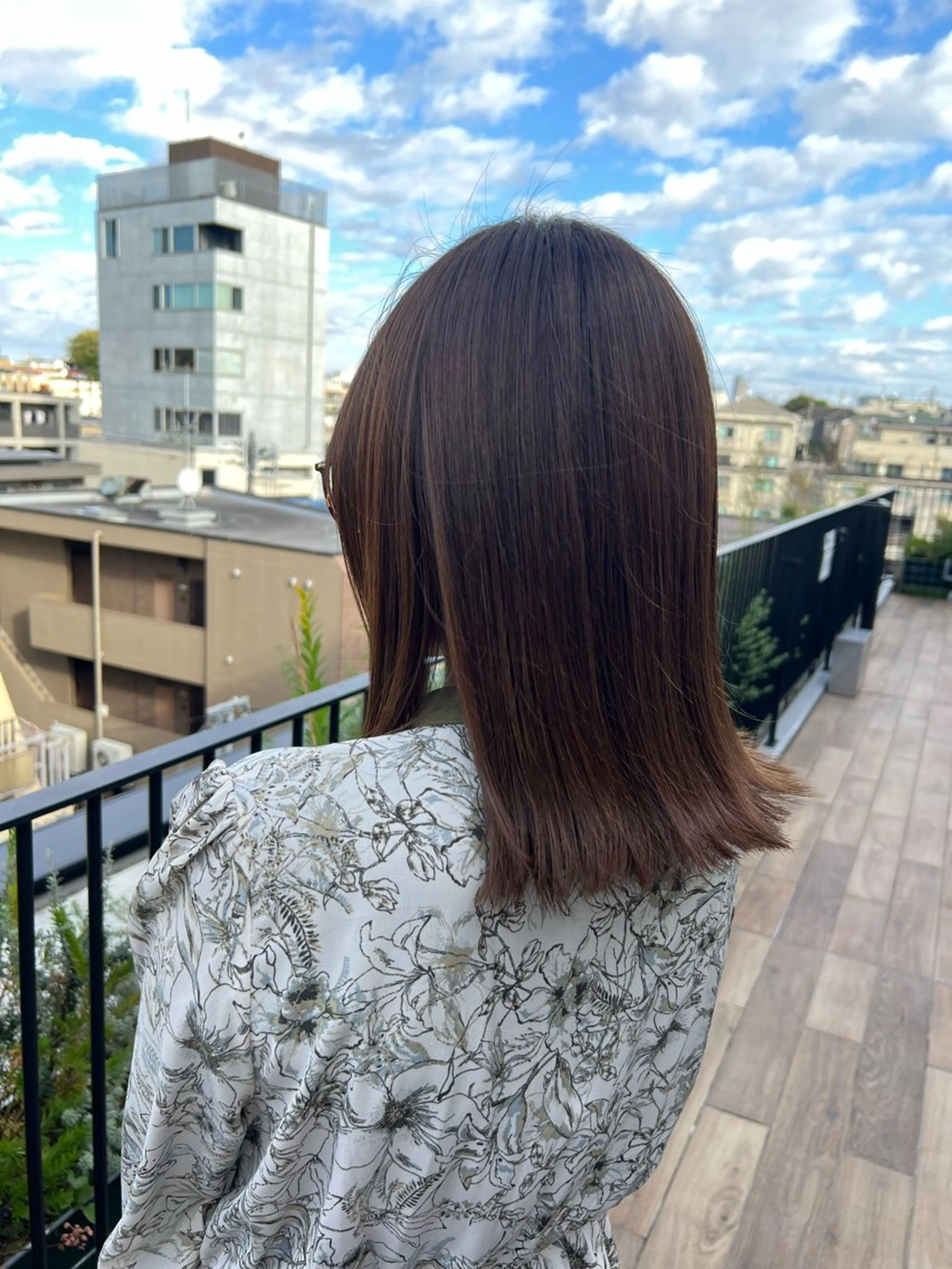 ミディアム カラー ベージュカラー ボブ 🍇おぐら めぐみ🍇のヘアスタイル