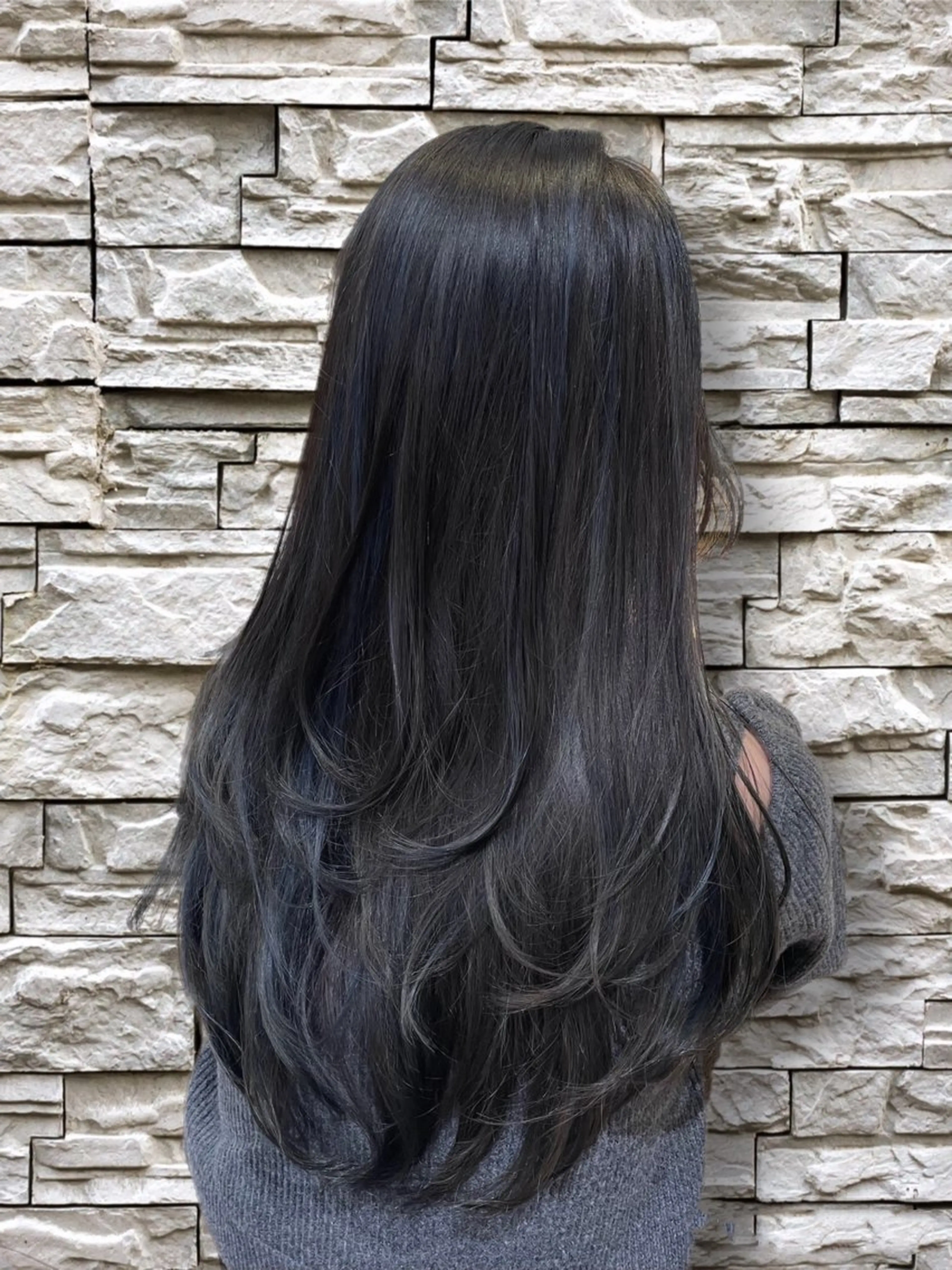 ロング カラー ヘアカラー 心斎橋/ブリーチなし 髪質改善/レイヤーのヘアスタイル