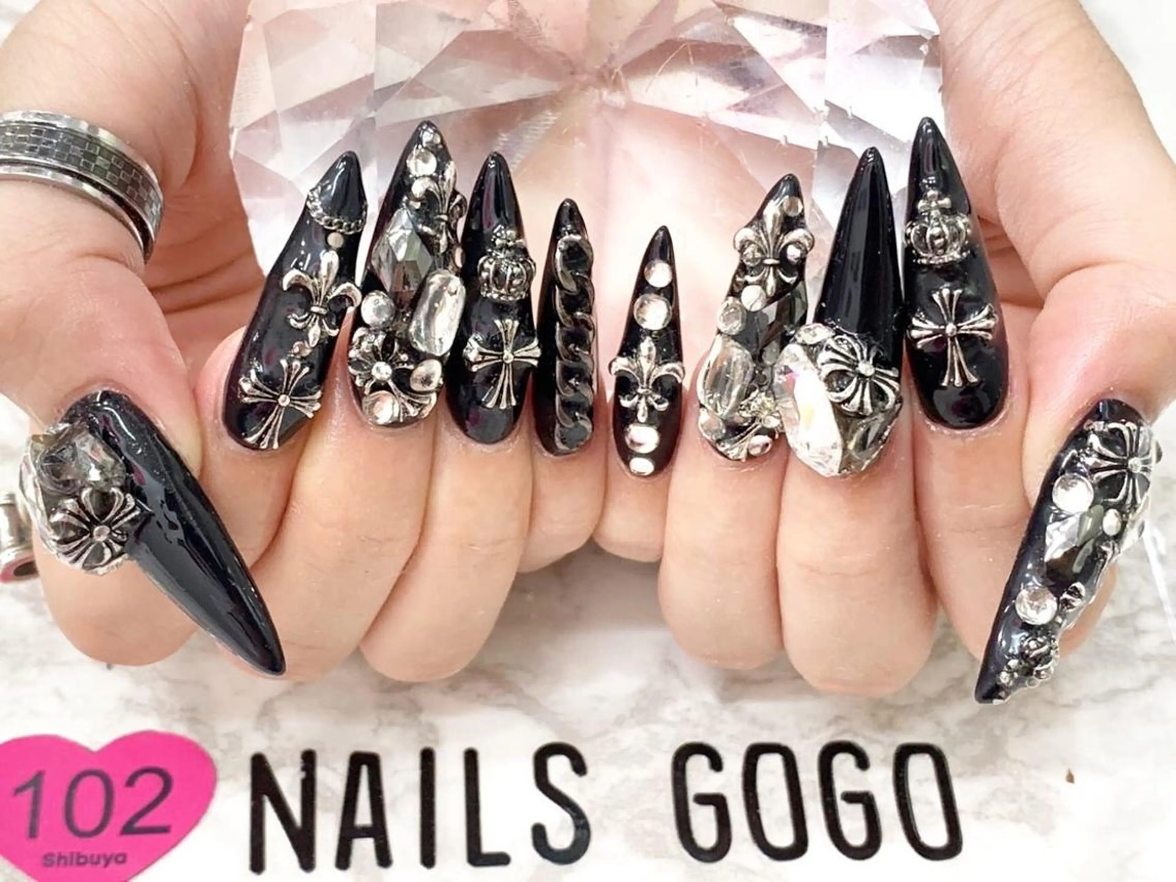 ロング カラー メンズ ネイル NAILSGOGO shibuyaのネイルデザイン
