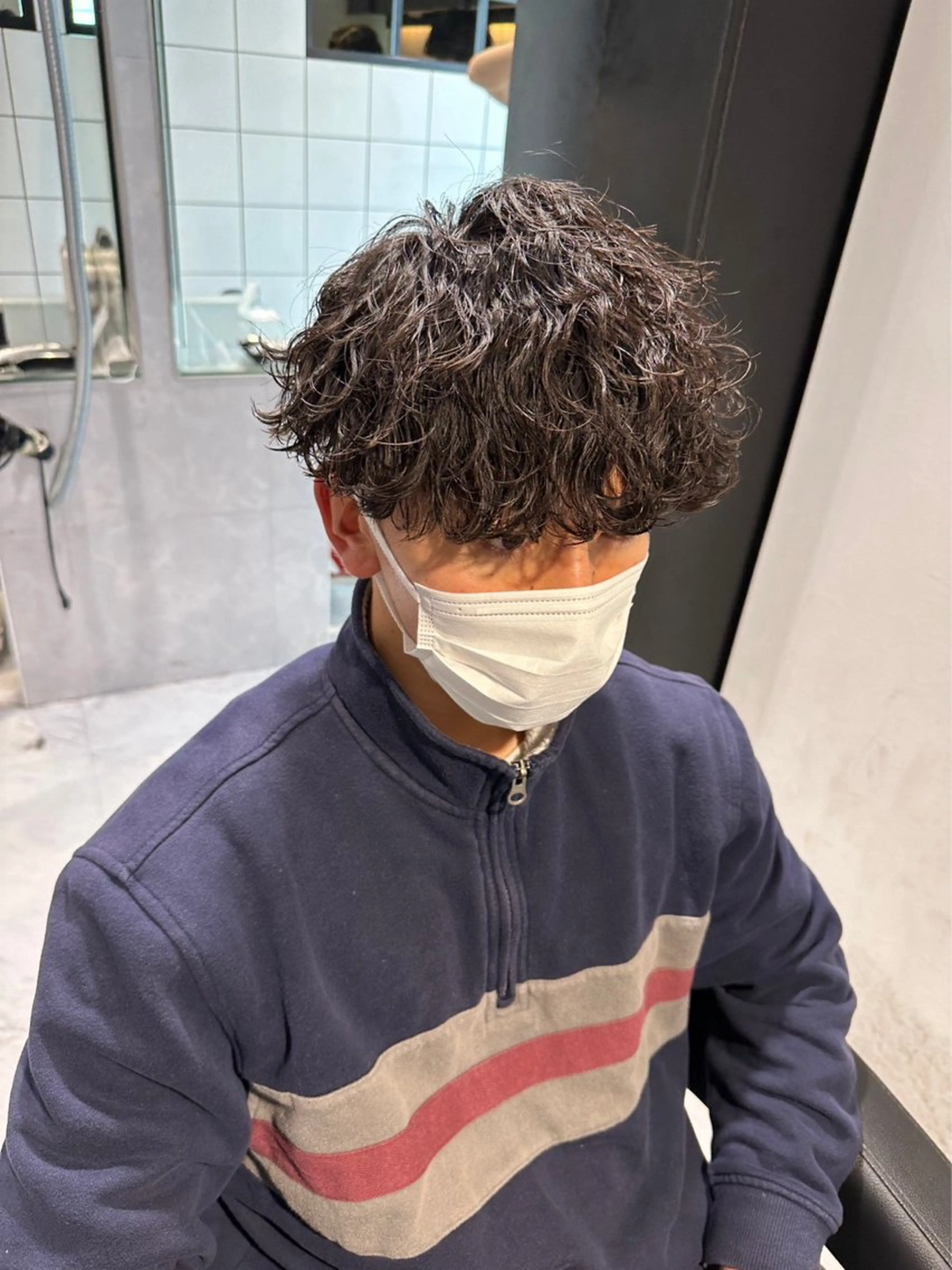 パーマ メンズ メンズパーマ 刈り上げ 新世代パーマ⚡️ の達人トモ⚡️のヘアスタイル