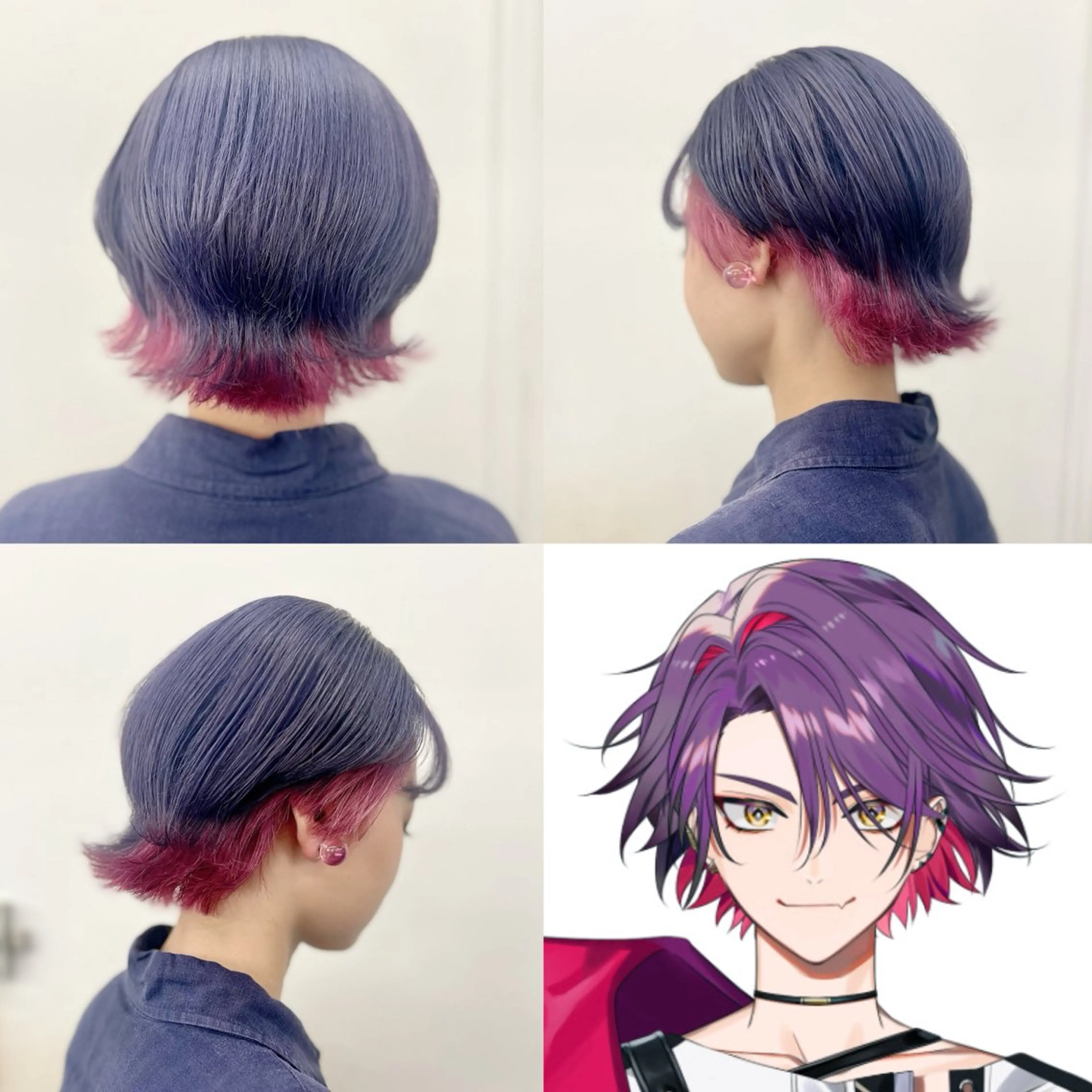 カット+フルカラー+インナーカラー(ブリーチ2回、襟足含む)🌈の写真