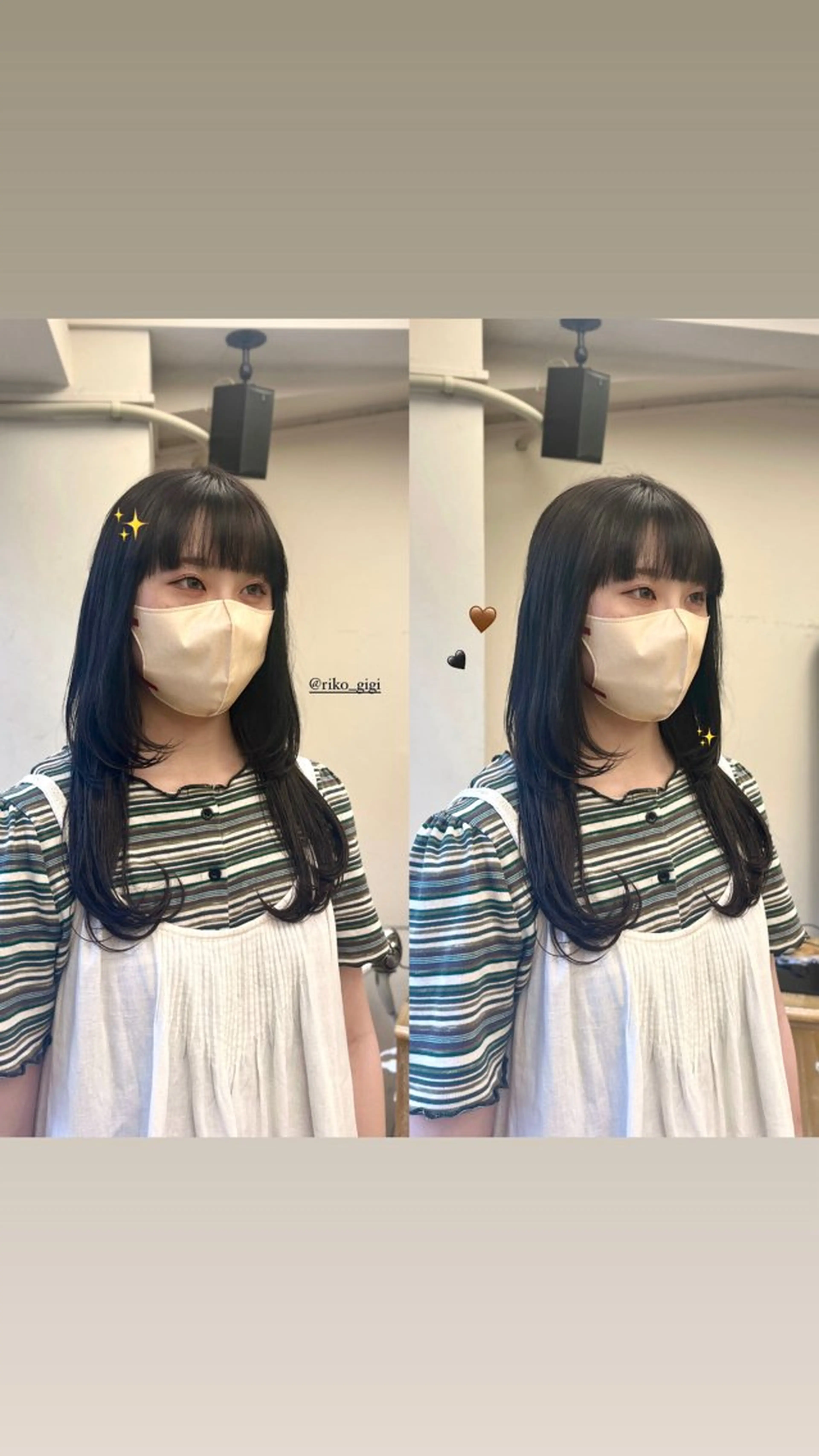 ロング カラー Gigi 代々木所属・りこ 🐈‍⬛韓国艶カラーのヘアスタイル