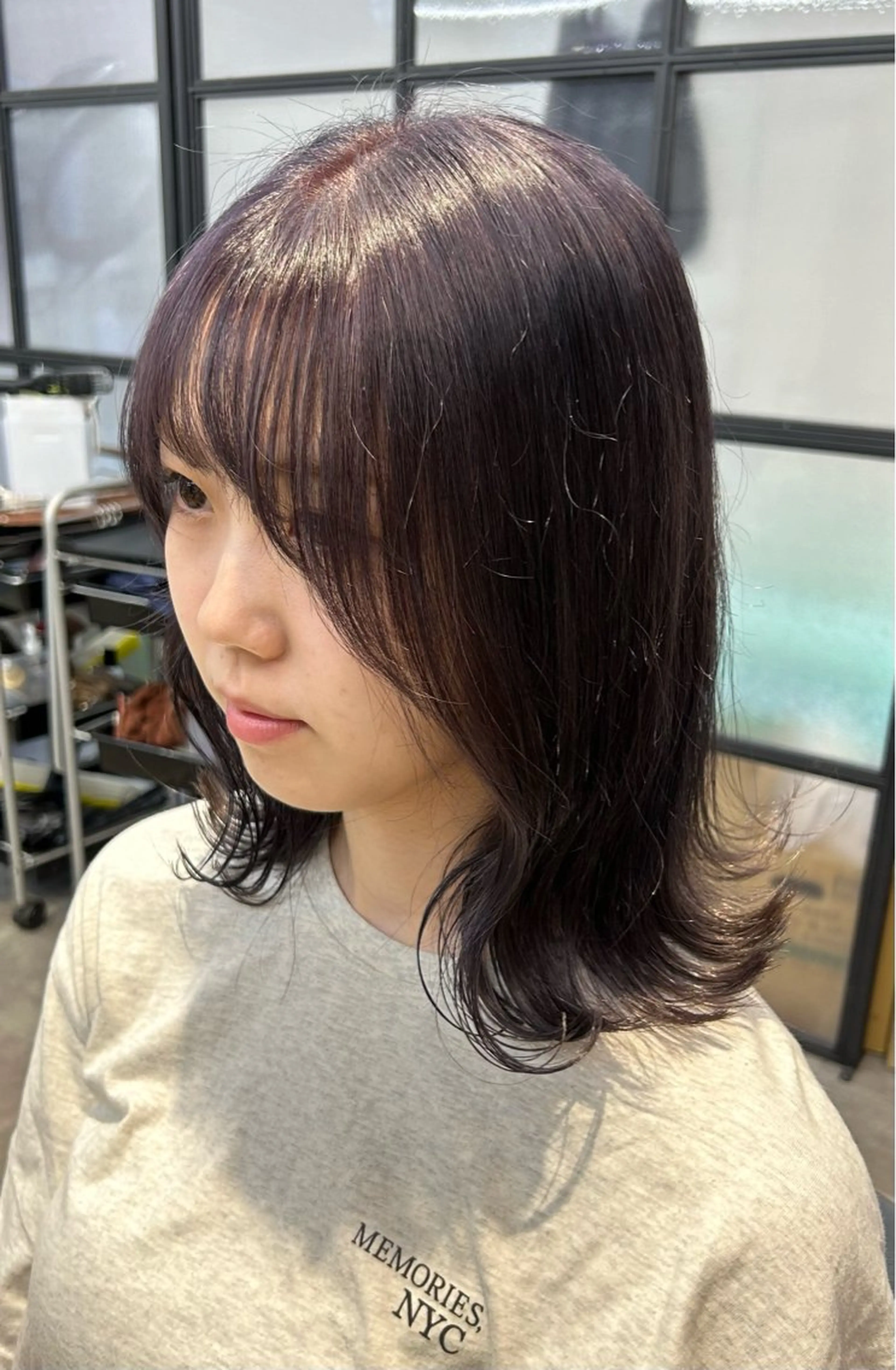 ミディアム カラー 韓国×髪質改善カラー 💎hinaのヘアスタイル