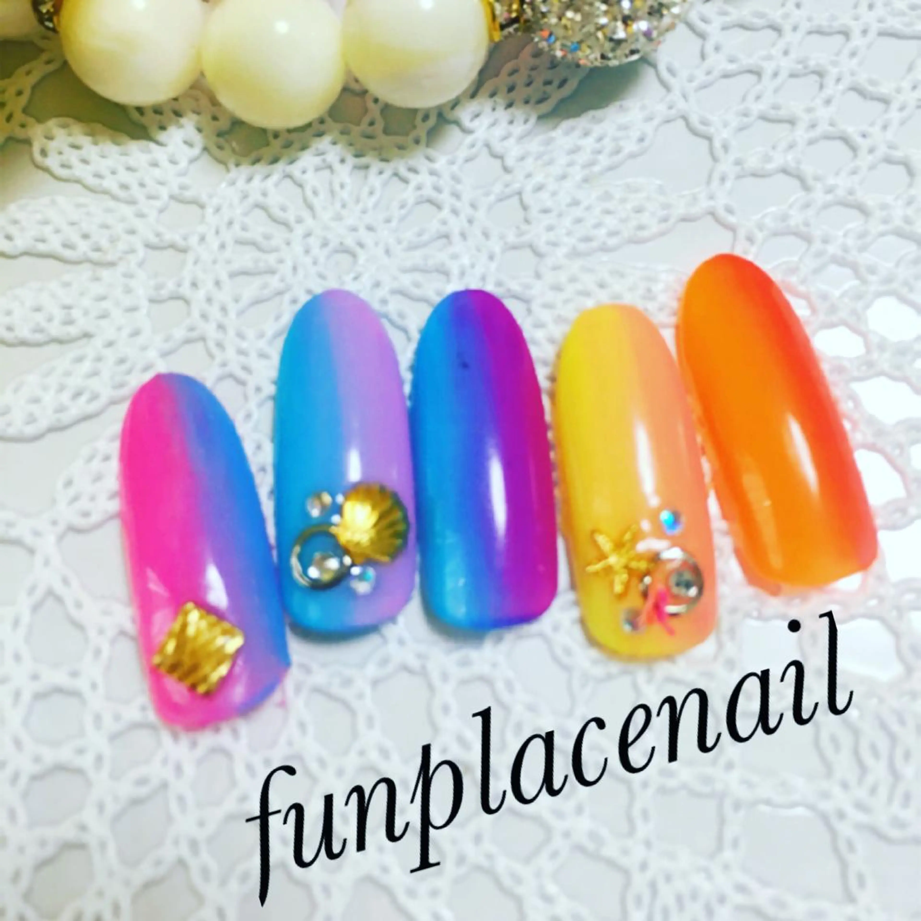 ショート ミディアム セミロング ロング カラー パーマ ヘアアレンジ メンズ キッズ ネイル まつエク nail salon＆school felice所属・フェリーチェ瑞江店 新山のネイルデザイン