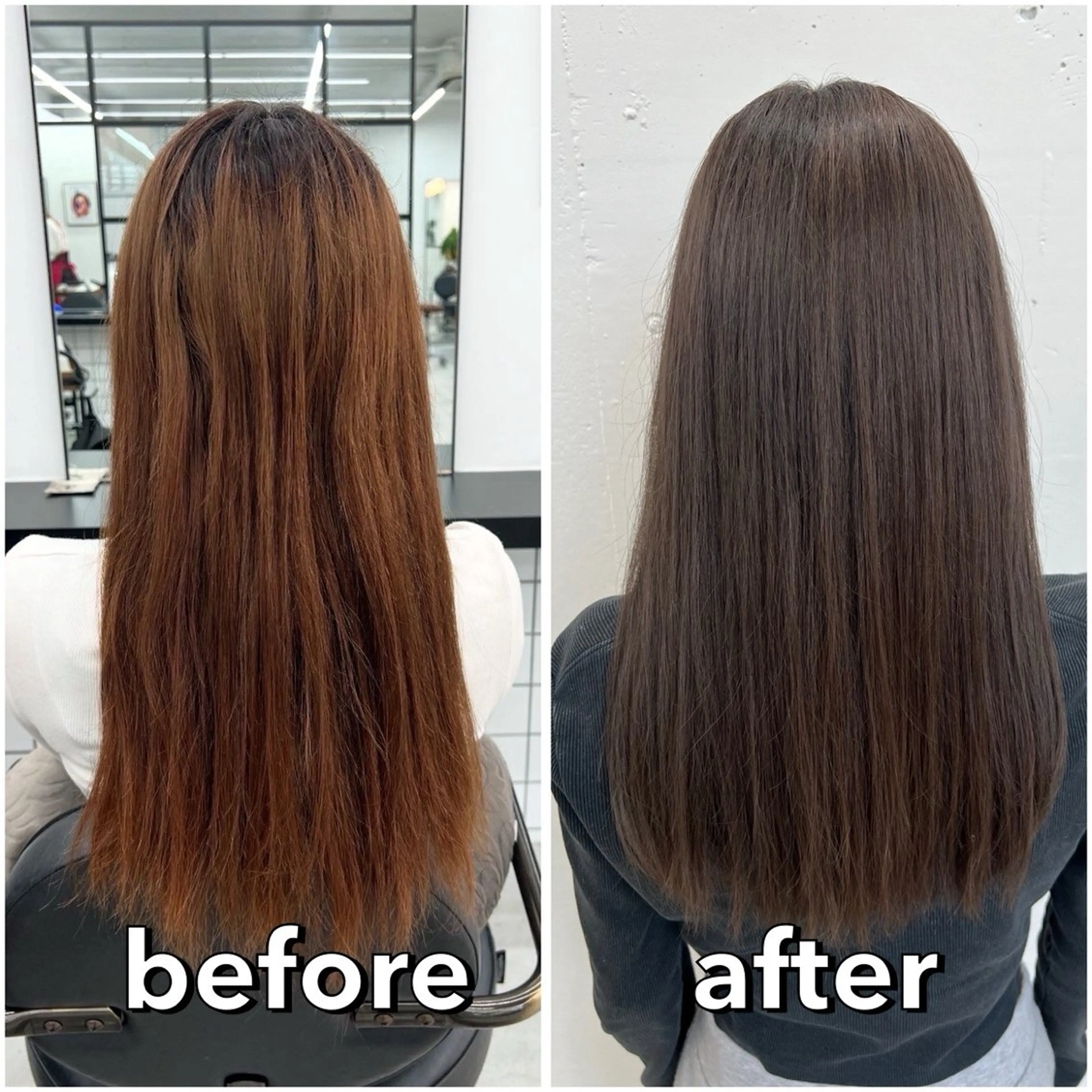 ロング カラー ブリーチ ブラウンカラー グラデーションカラー ナチュラルブラウン ヘアカラー トリートメント あすか JILLSTUDIOのヘアスタイル