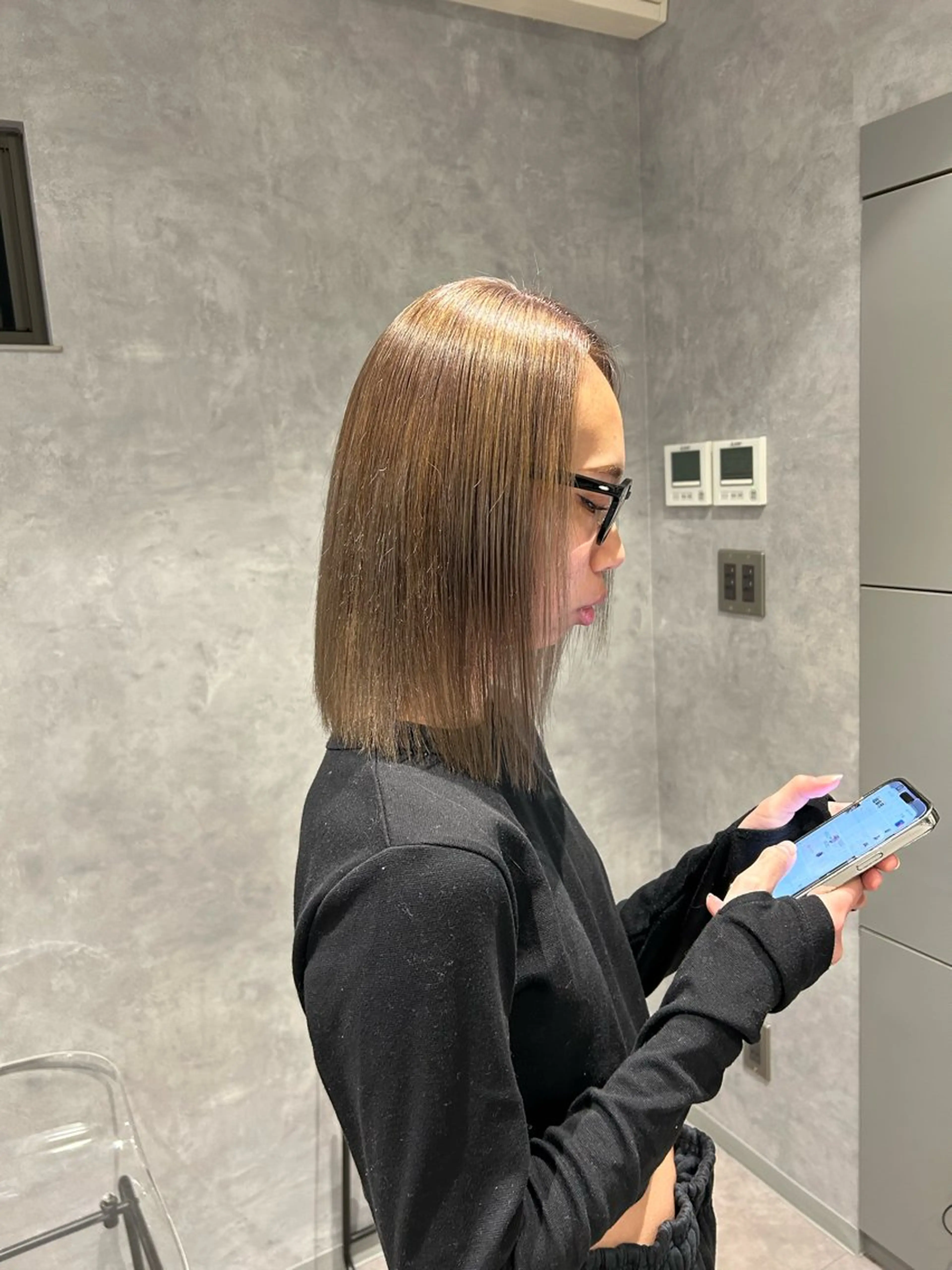 カラー ベージュカラー ミルクティーベージュ ⭐️HEDI YUKI⭐️のヘアスタイル