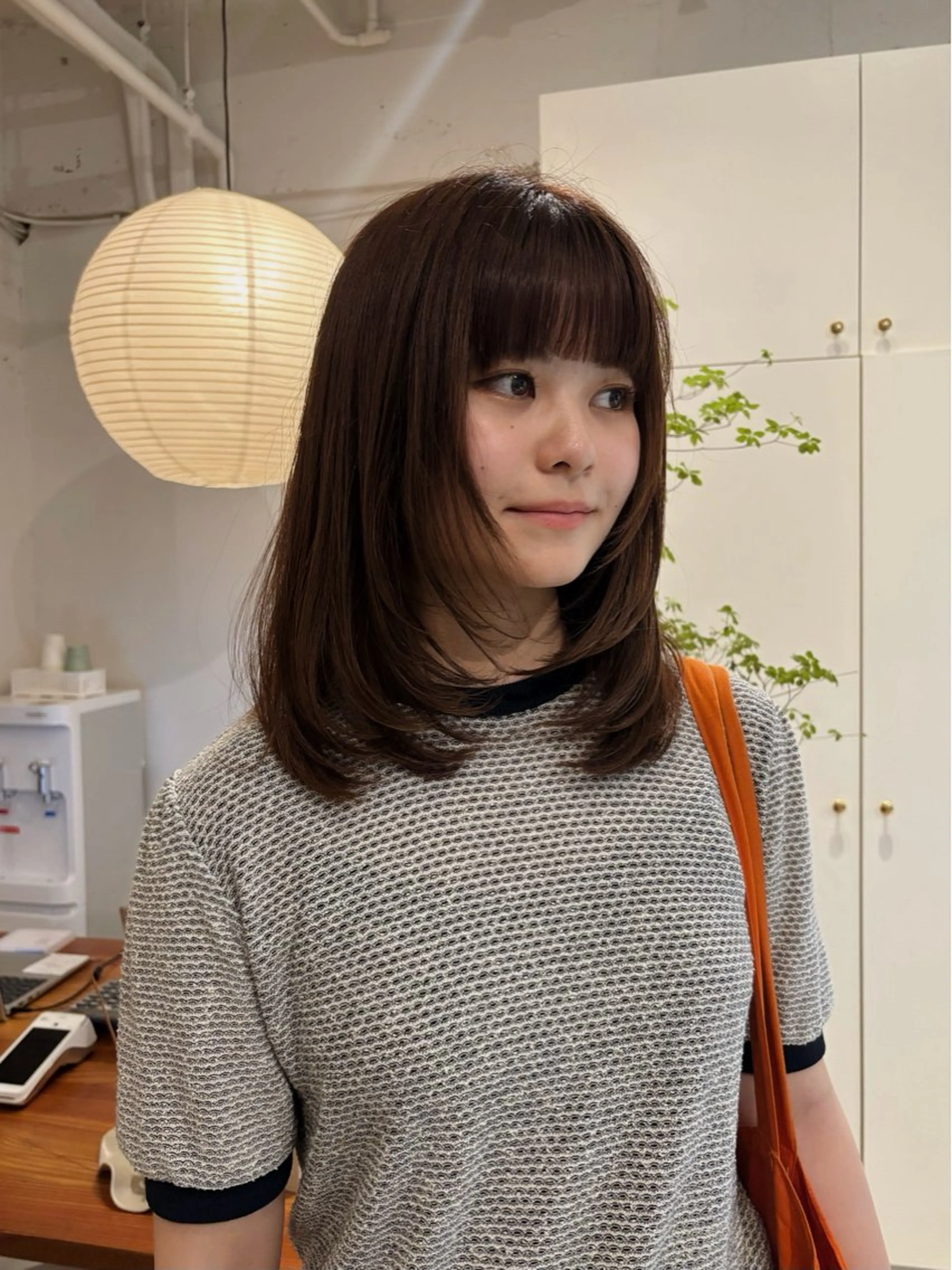 ミディアム カット トリートメント 🍑透明感hair ・NENE🍑のヘアスタイル