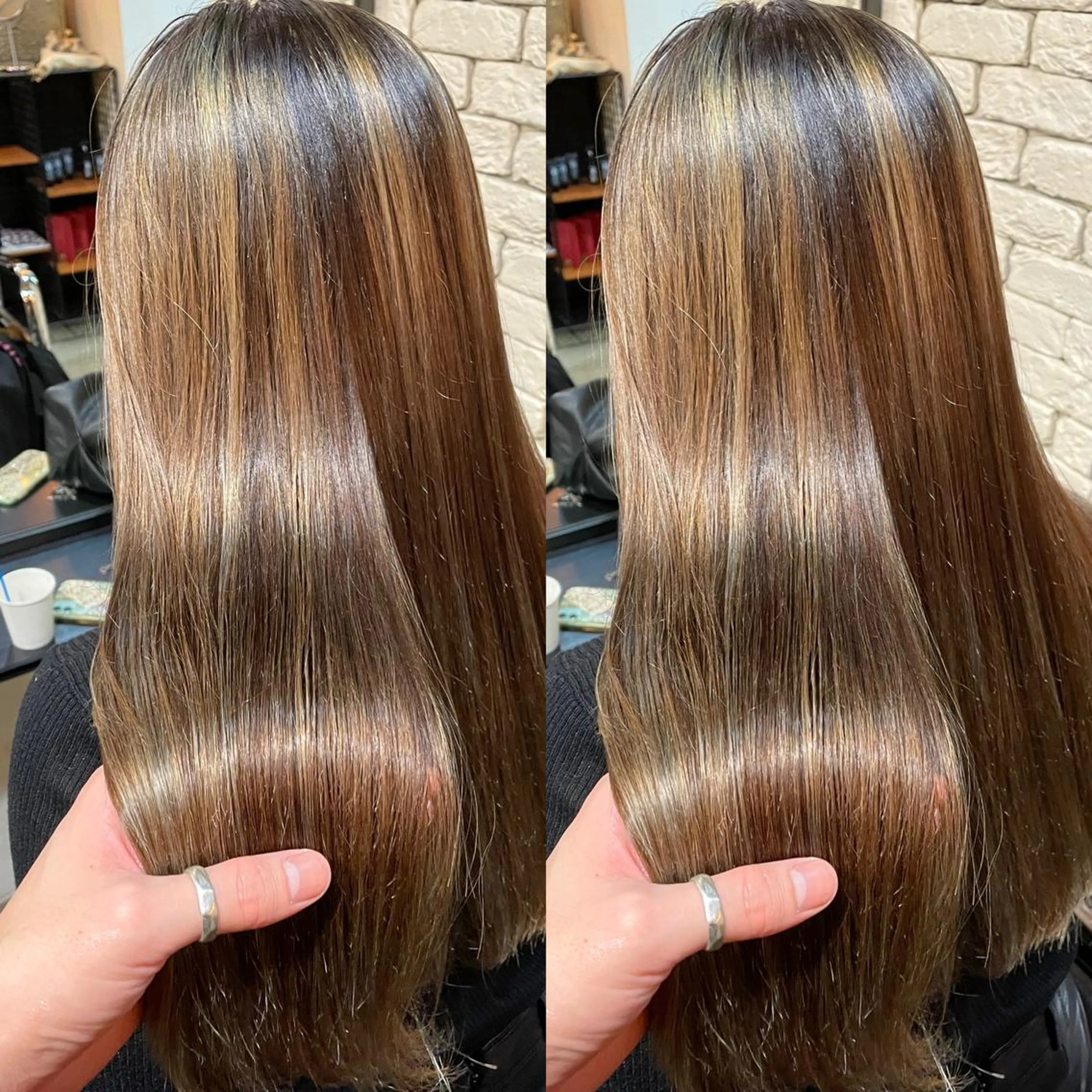 ロング ヘアカラー トリートメント 色気グレージュ 🤍kosuke🤍のヘアスタイル