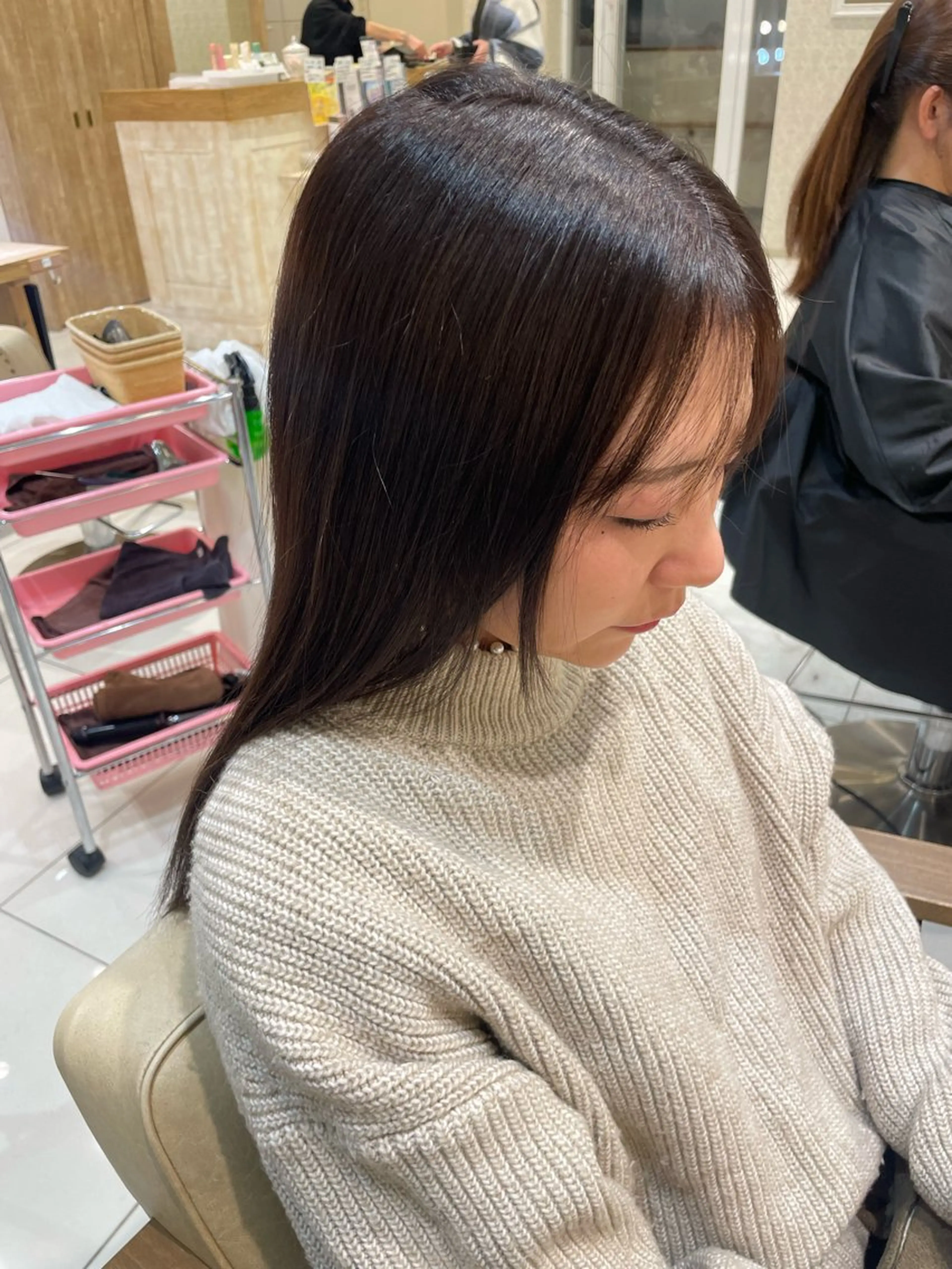 セミロング カラー ブラウンカラー ヘアカラー 垢抜けヘア/メンズシ ョート/パーマ特化のヘアスタイル