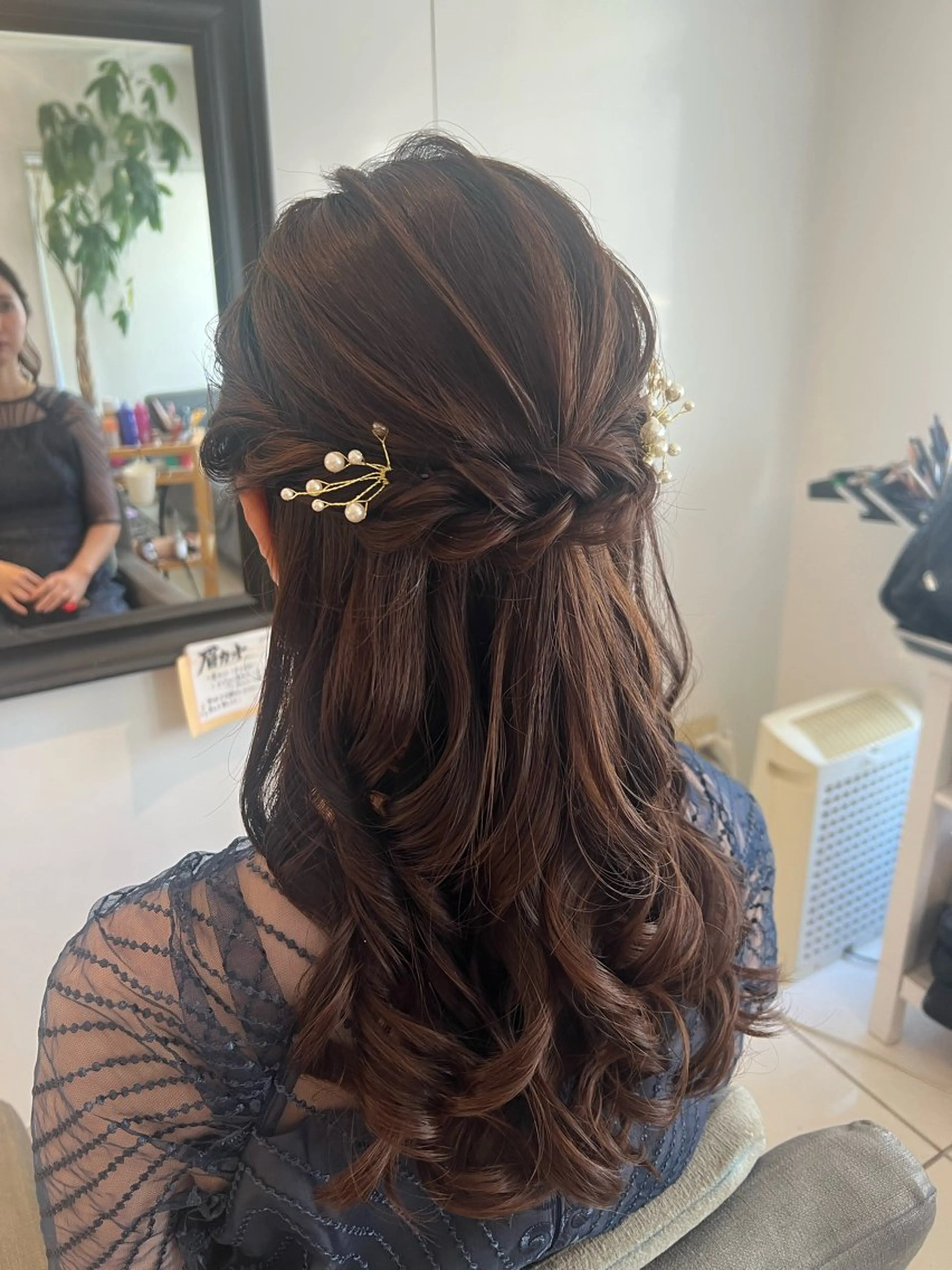 ヘアアレンジ ハーフアップ 大人可愛いヘアメイク 💋🧚‍♀️しずかのヘアスタイル