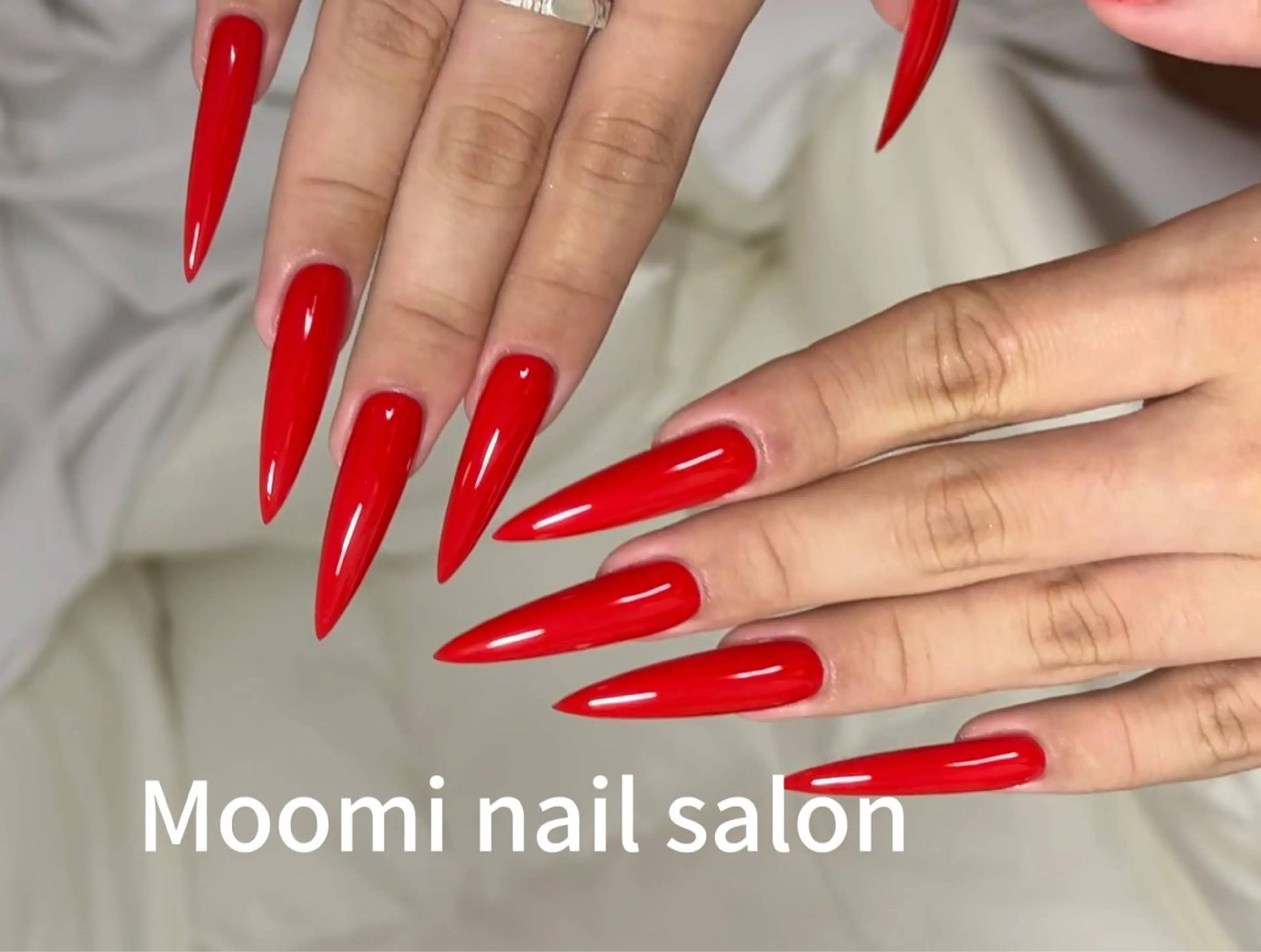 ロング ハンドネイル Moomi あずりのネイルデザイン