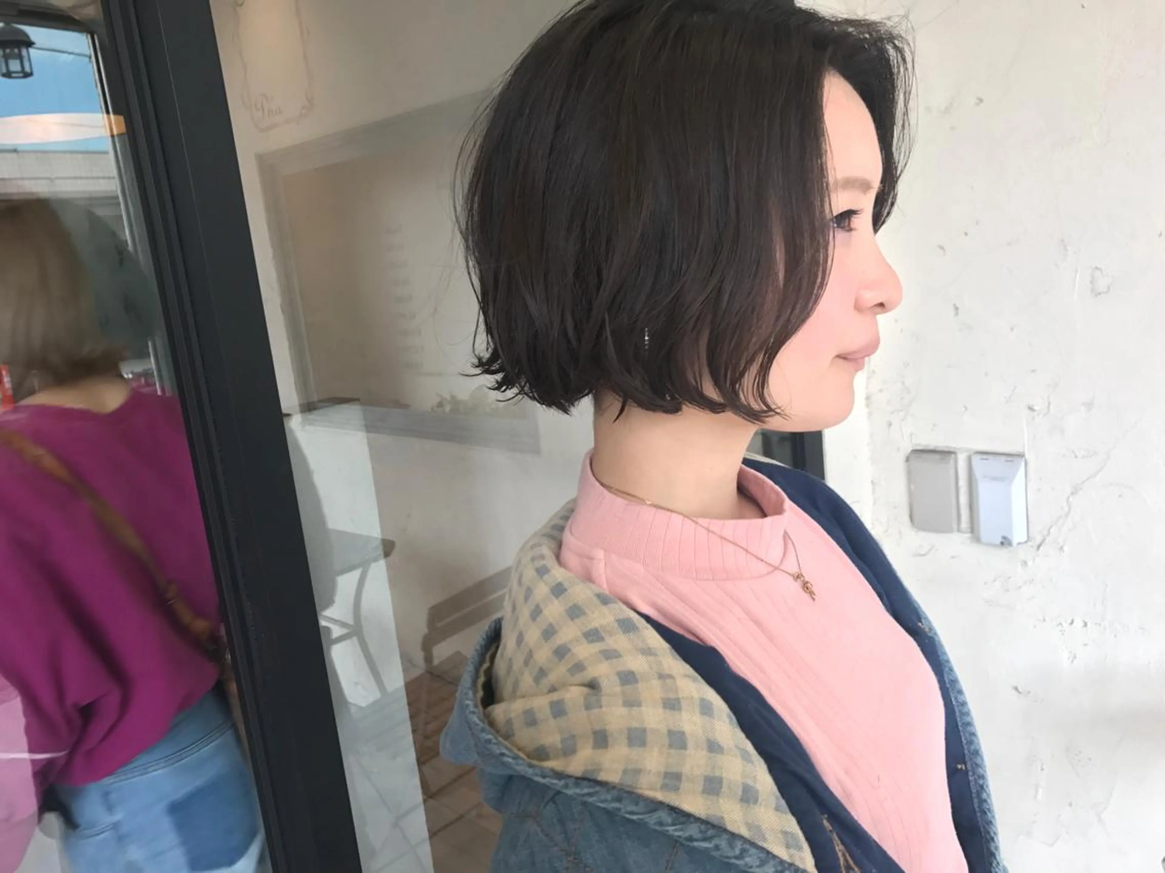 ショート パーマ 小顔カット 垢抜け韓国風ヘア カラーMIKUのヘアスタイル