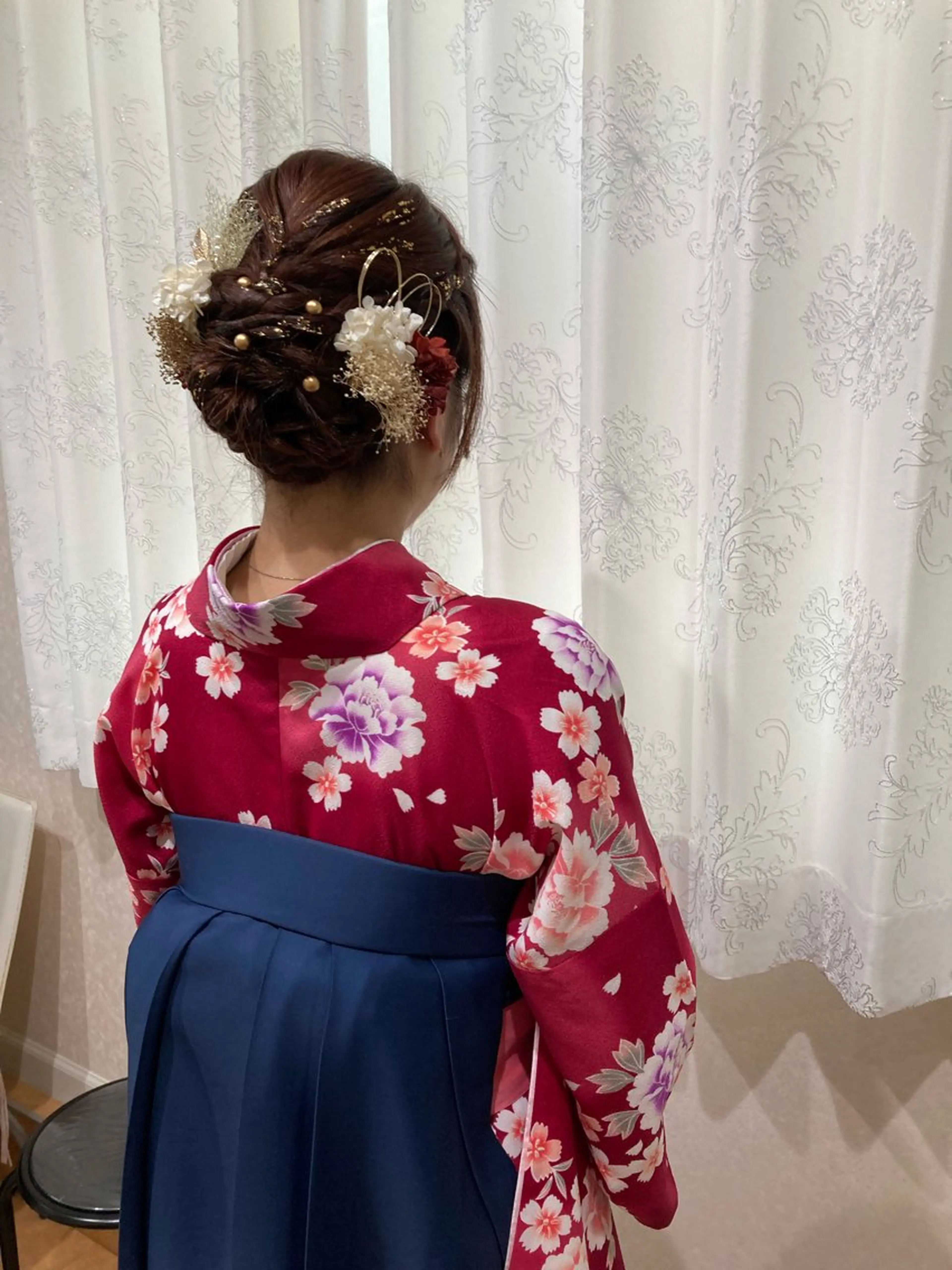 袴の着付けとヘアセットの写真