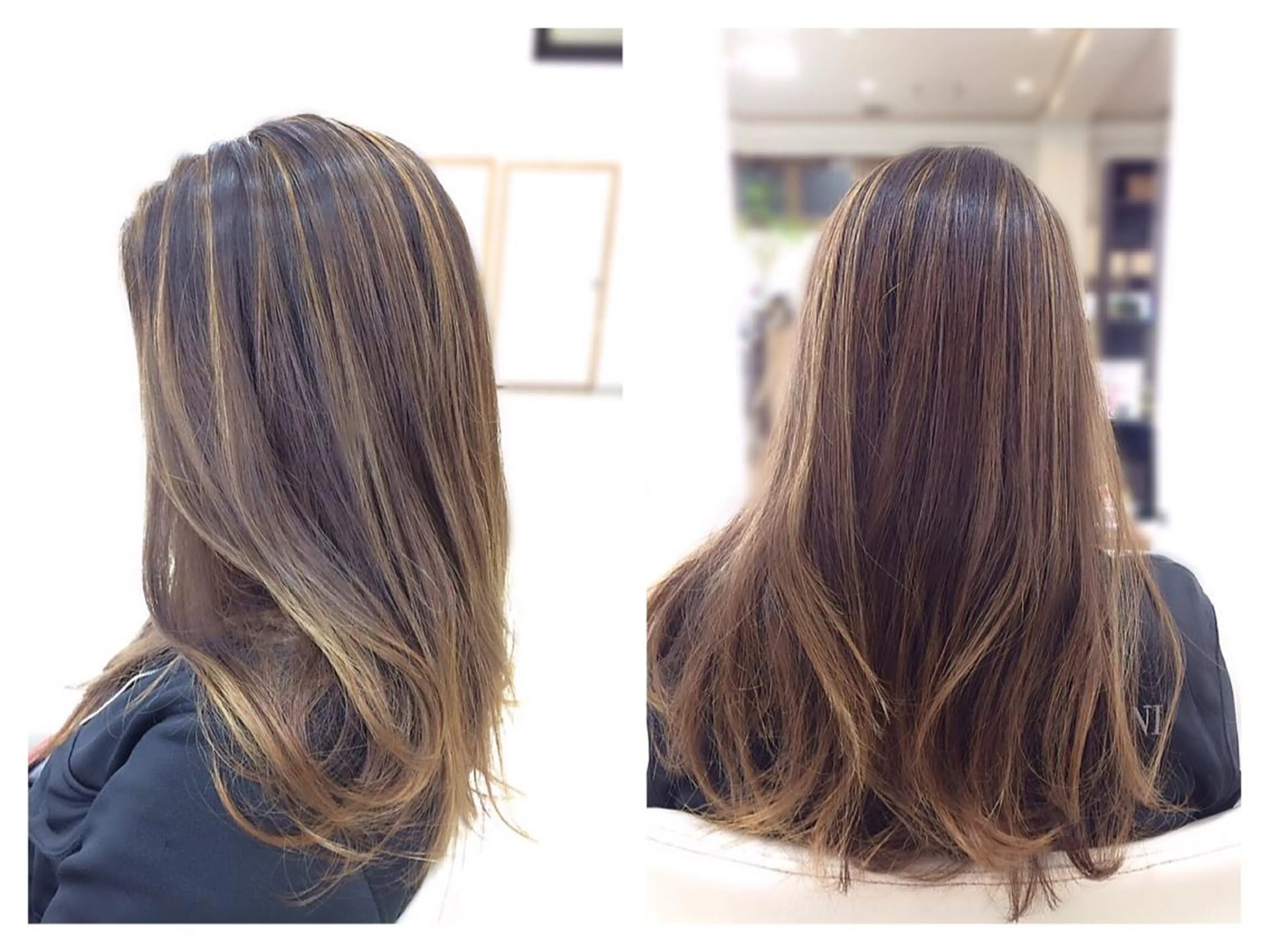 ロング カラー アッシュ ベージュカラー カット ヘアカラー トリートメント いけだ ゆうのヘアスタイル