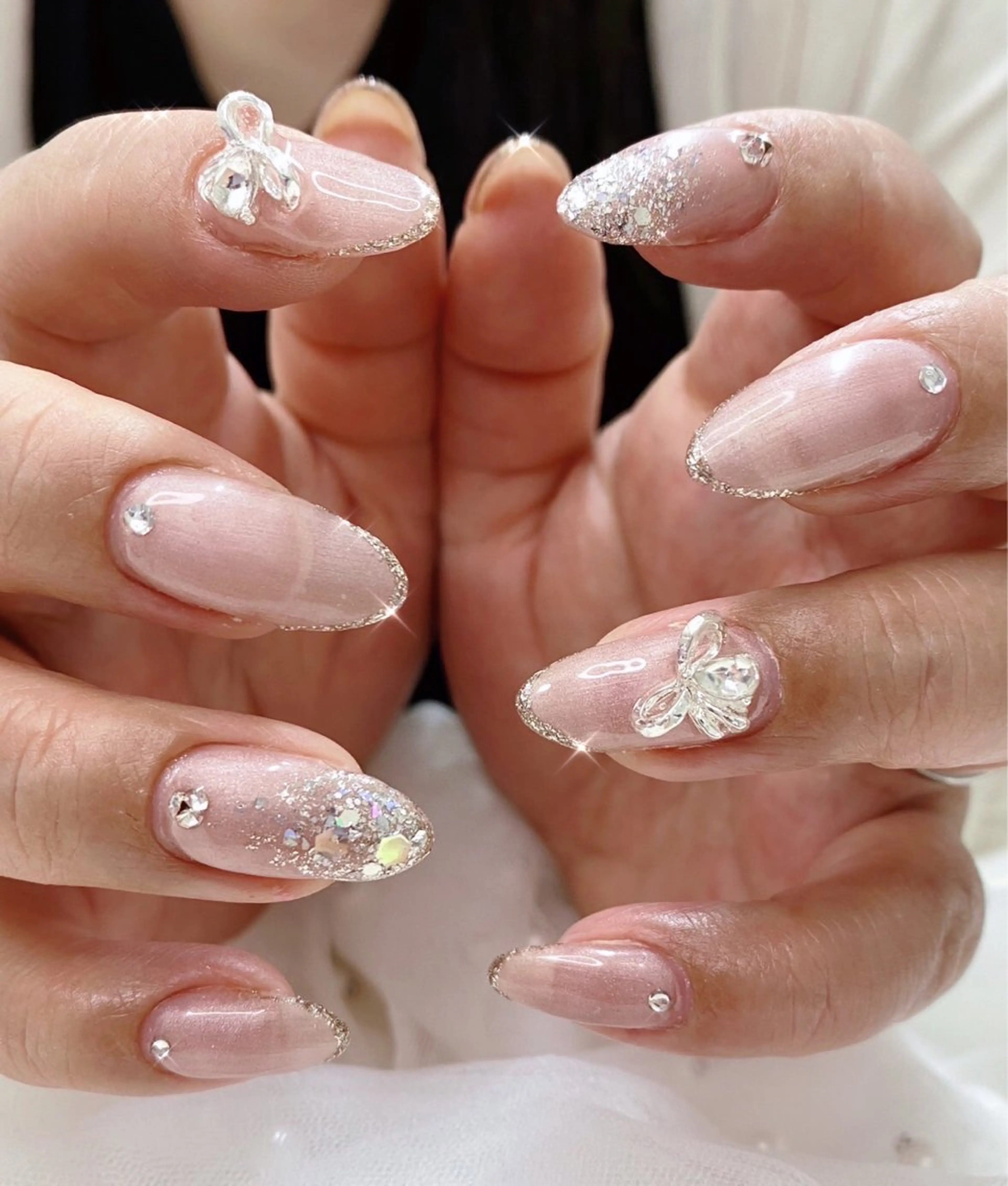 ネイル フットネイル フレンチネイル ジェルネイル ガラスフレンチ 韓国ネイル ハンドネイル ハンドケア 大門浜松町 ネイルのネイルデザイン