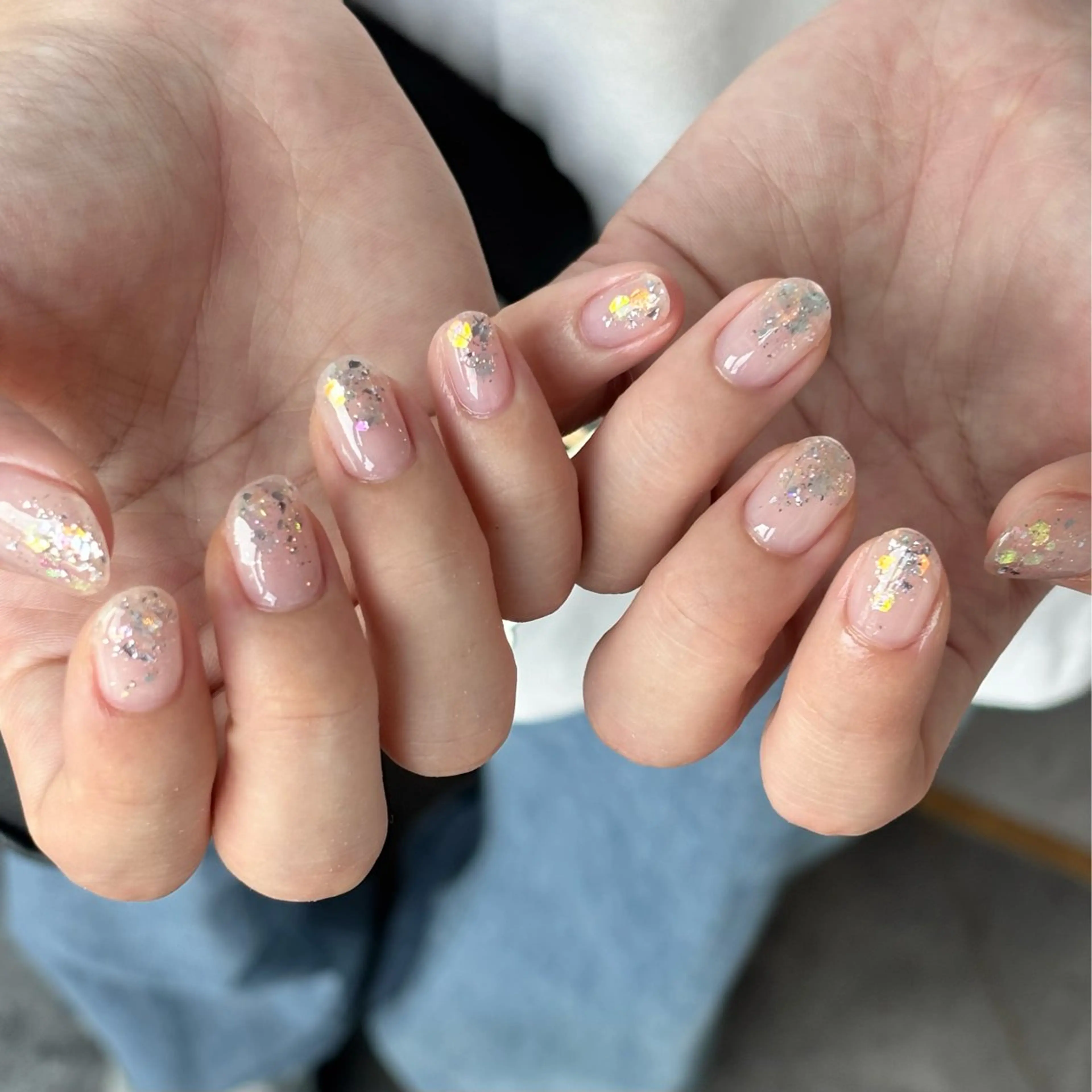 ハンドネイル【ラメグラデーション】【オフがない方】の写真