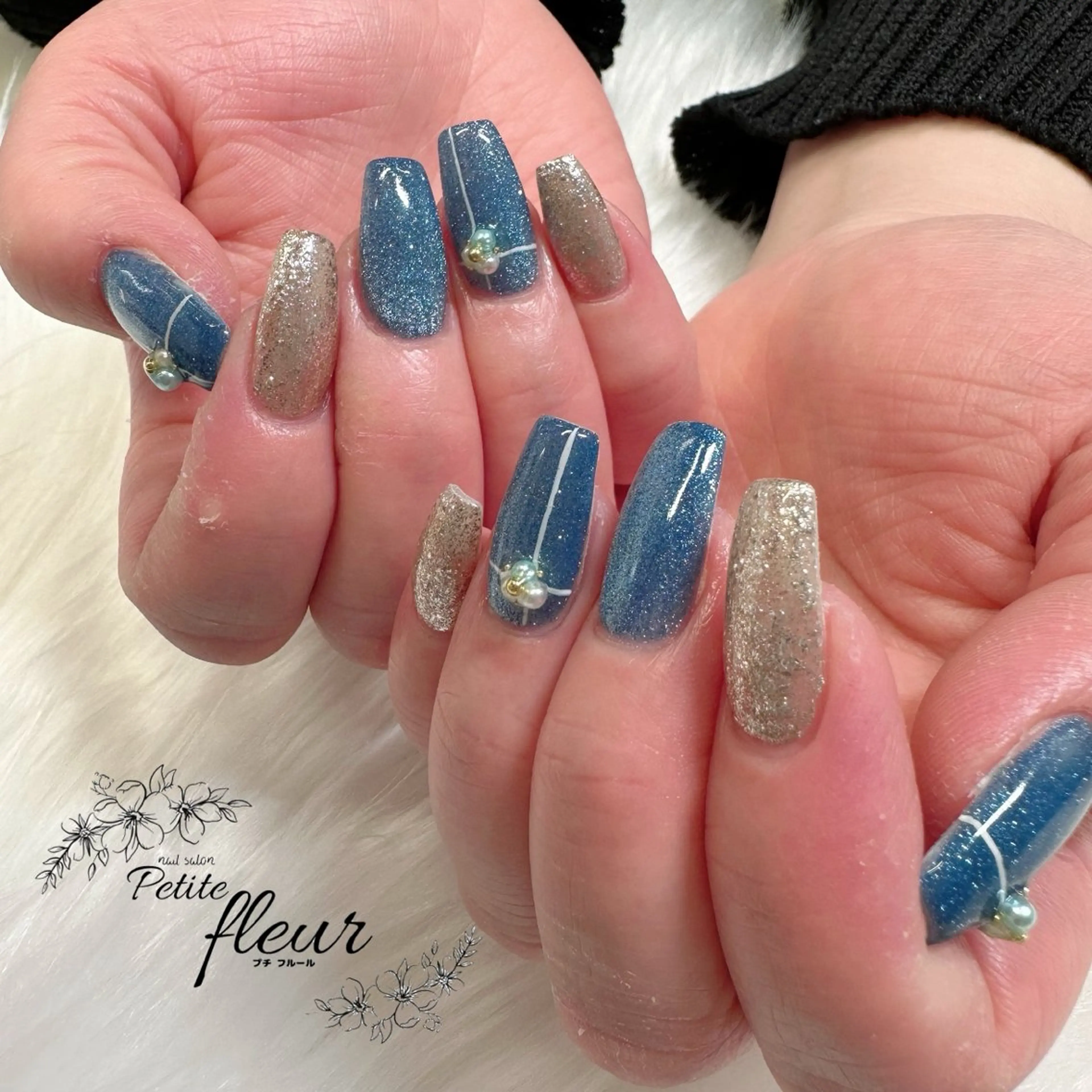 ネイル マグネットネイル ❁⃘*。Petite fleur❁⃘*りさのネイルデザイン