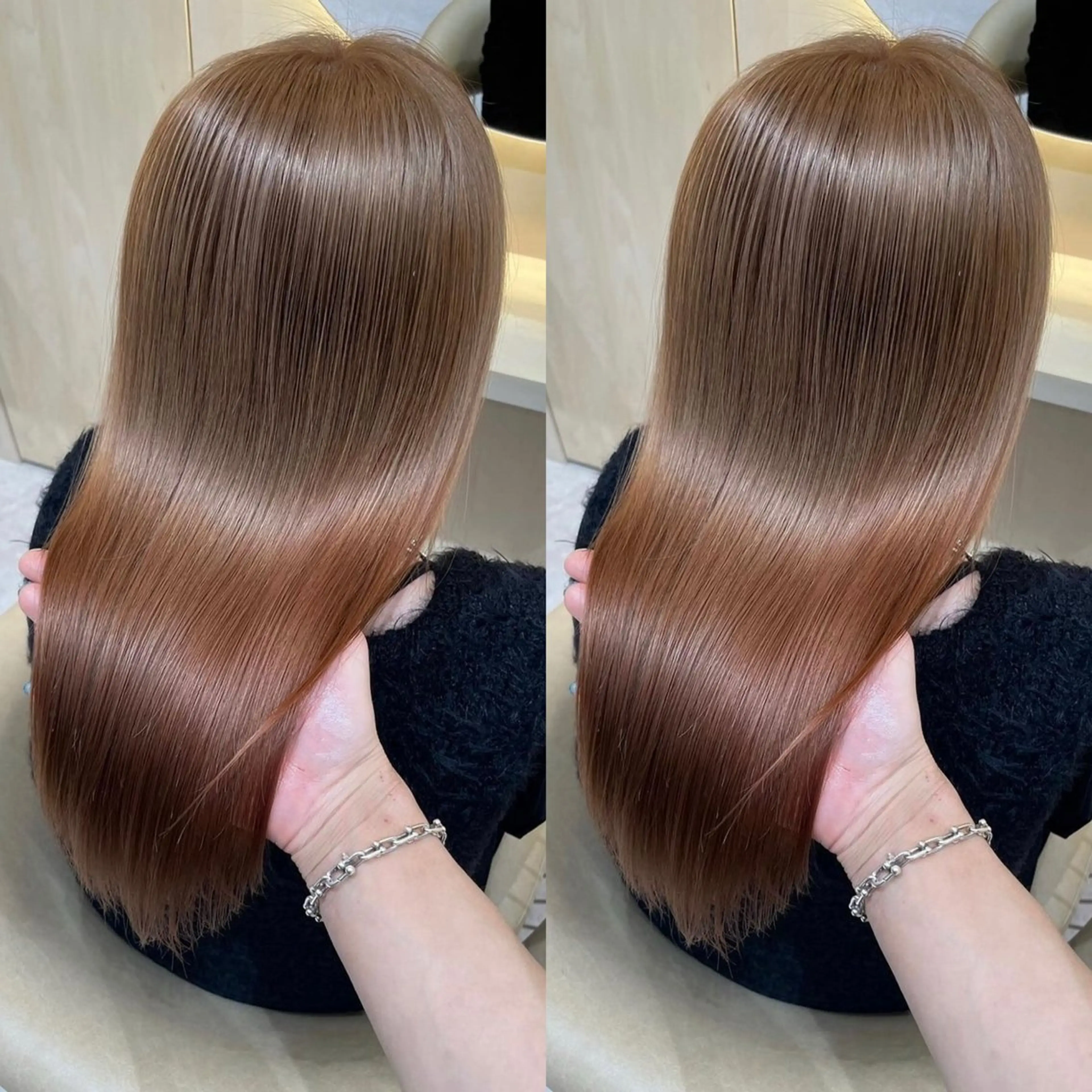 ロング 服部大地/ブリーチ 無しWカラー髪質改善のヘアスタイル