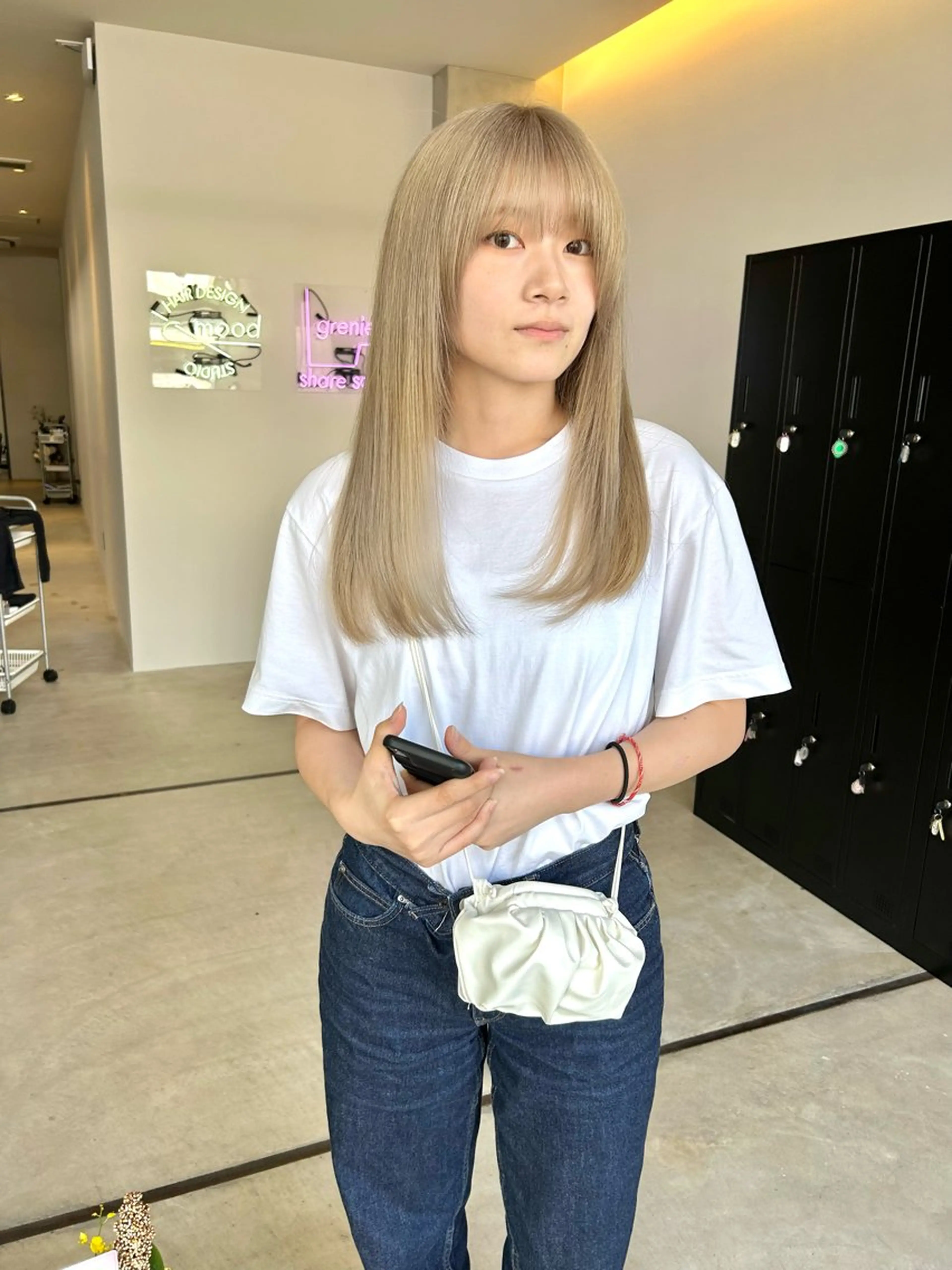 ミディアム カラー ヘアカラー トリートメント mood tatemachiのヘアスタイル