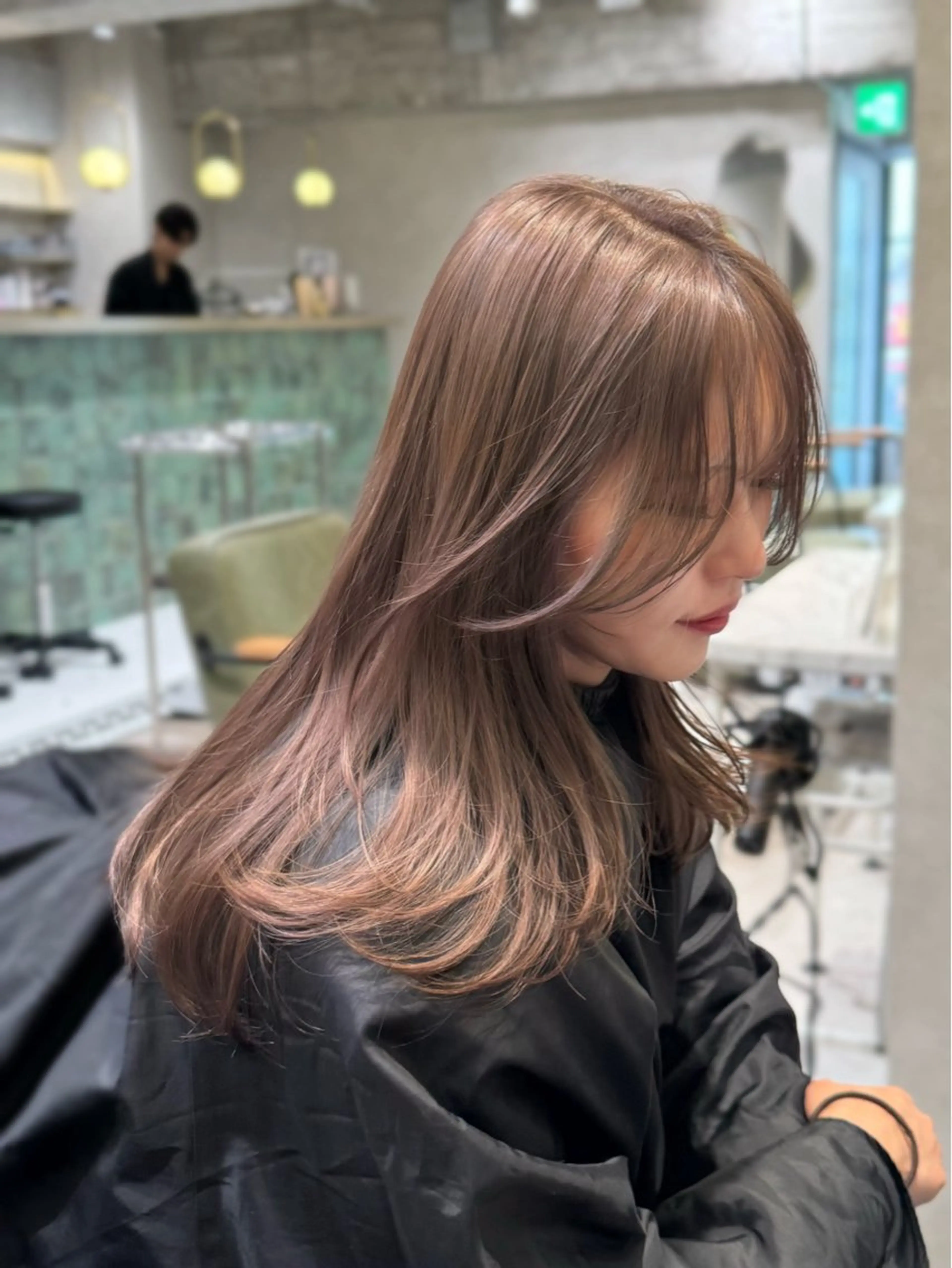 ロング ヘアカラー 透明感/レイヤー カット🎀マコのヘアスタイル