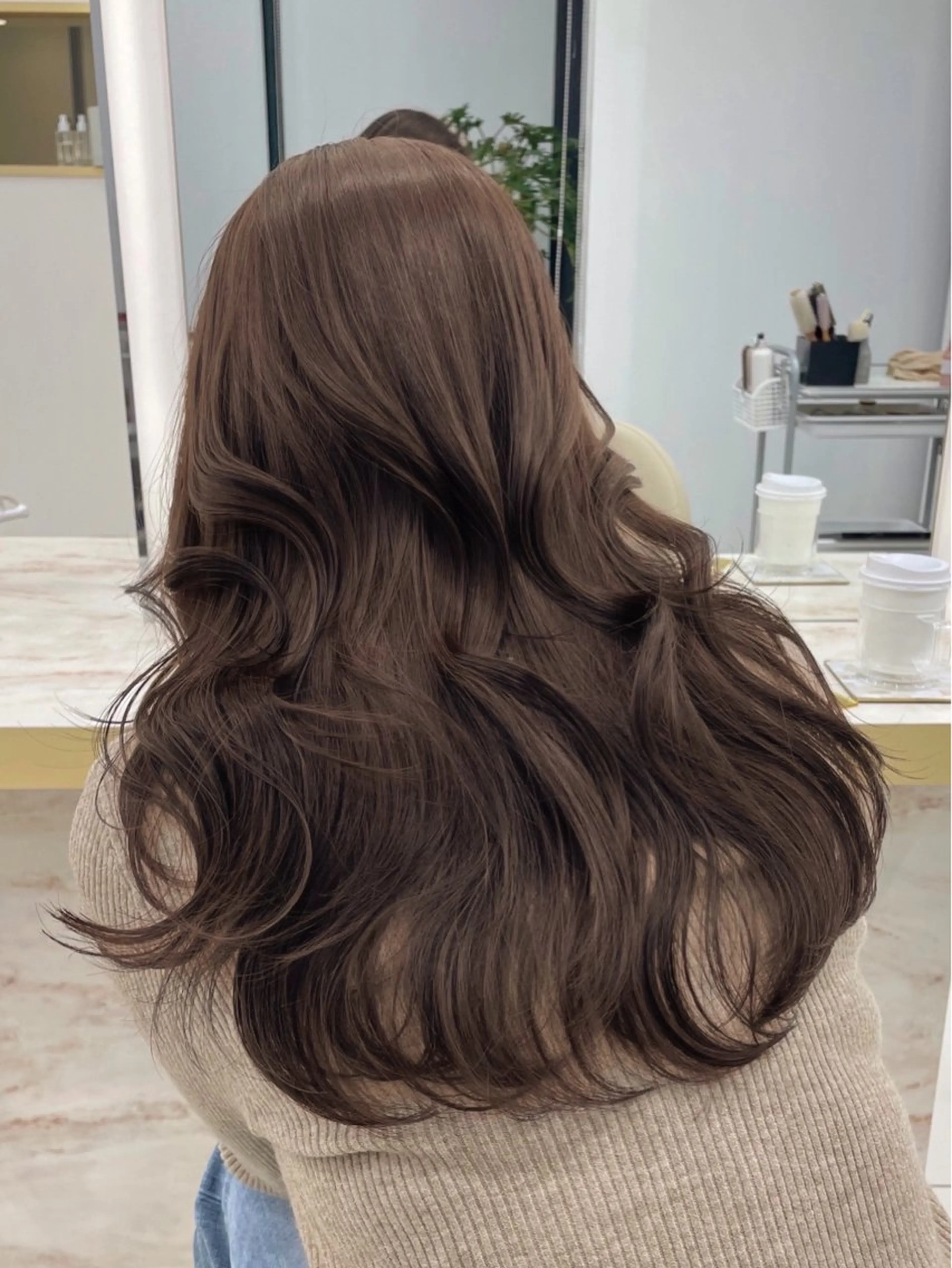 ロング カラー MAEUL sole所属・ひな🎀/透明感カラ ー/カラーモデル募集のヘアスタイル