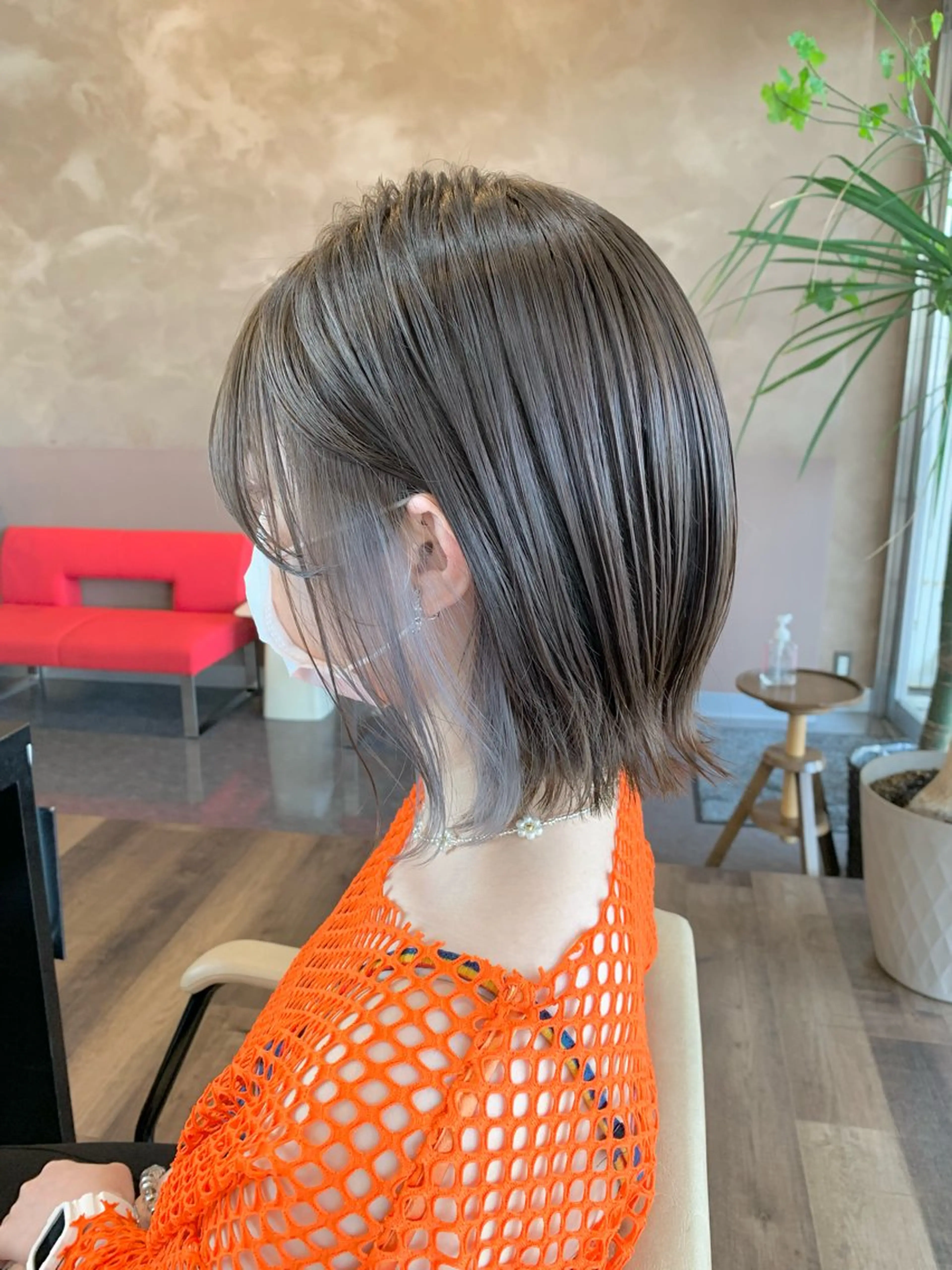 ショート カラー インナーカラー ボブ ヘアカラー トリートメント STYLE　EKI　CITY所属・【艶カラー】 STYLE 和泉俊希のヘアスタイル