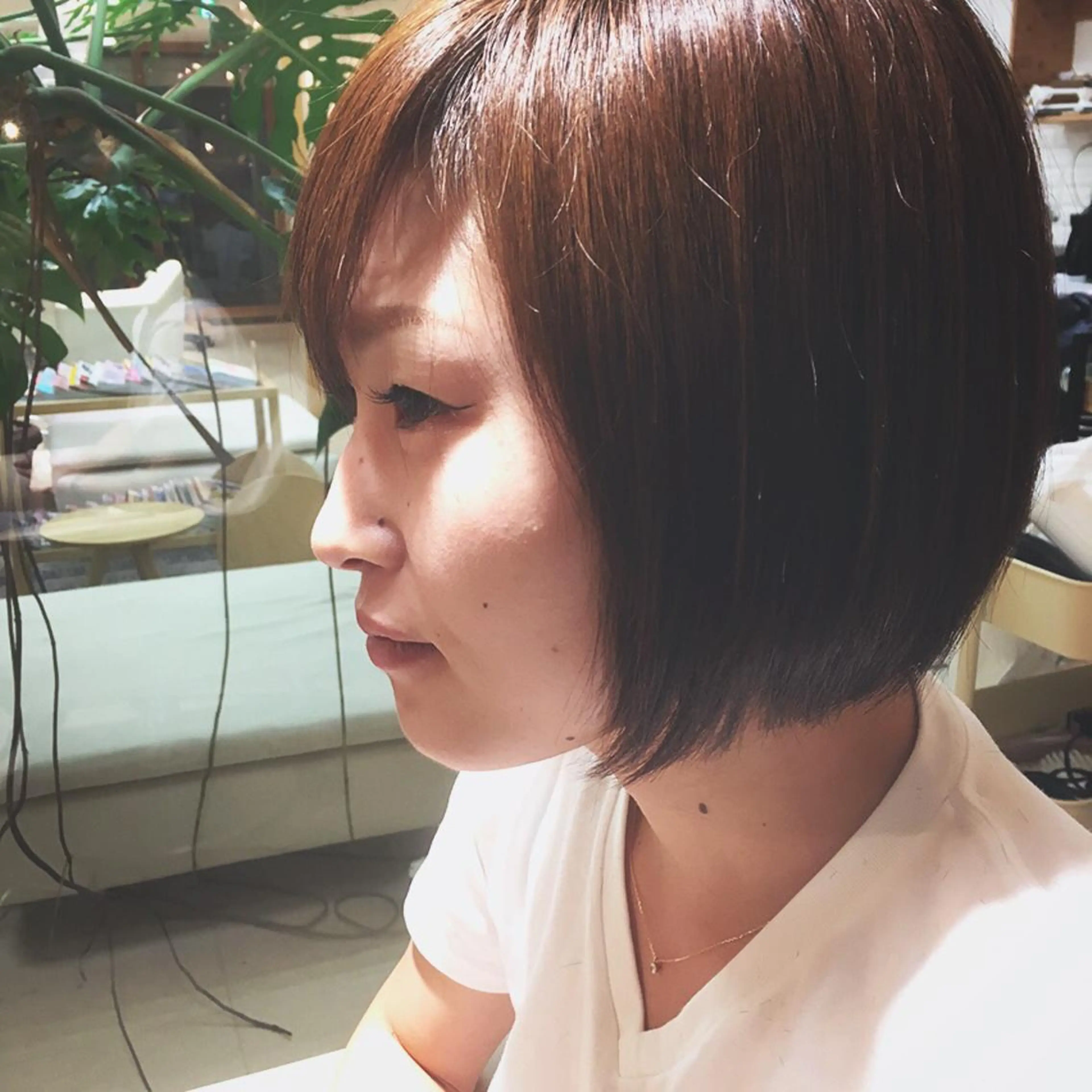 ショート 前下がりボブ ボブ 安永 涼のヘアスタイル