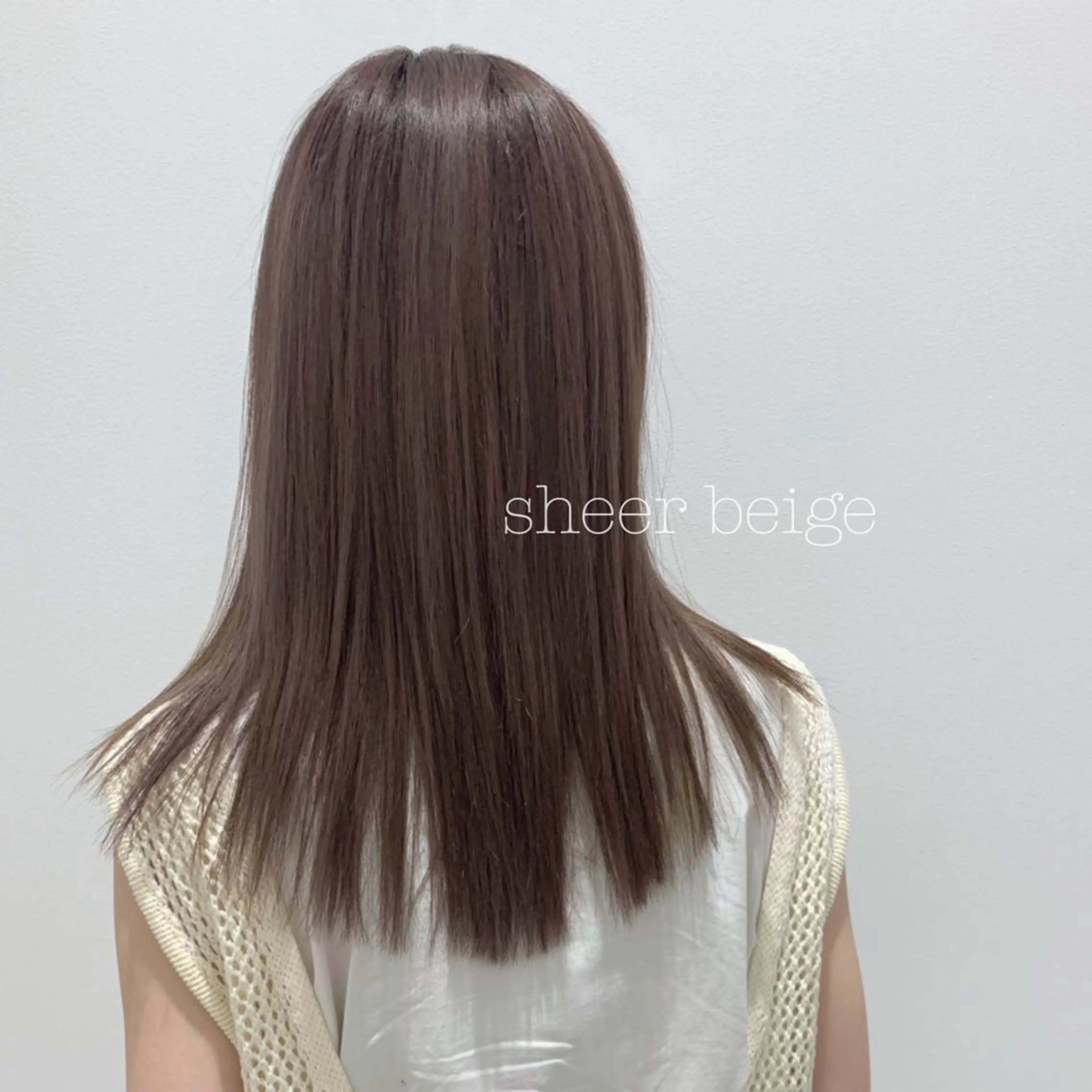 ミディアム カラー ヘアカラー トリートメント ぱつっとボブ/ 小野あかねのヘアスタイル