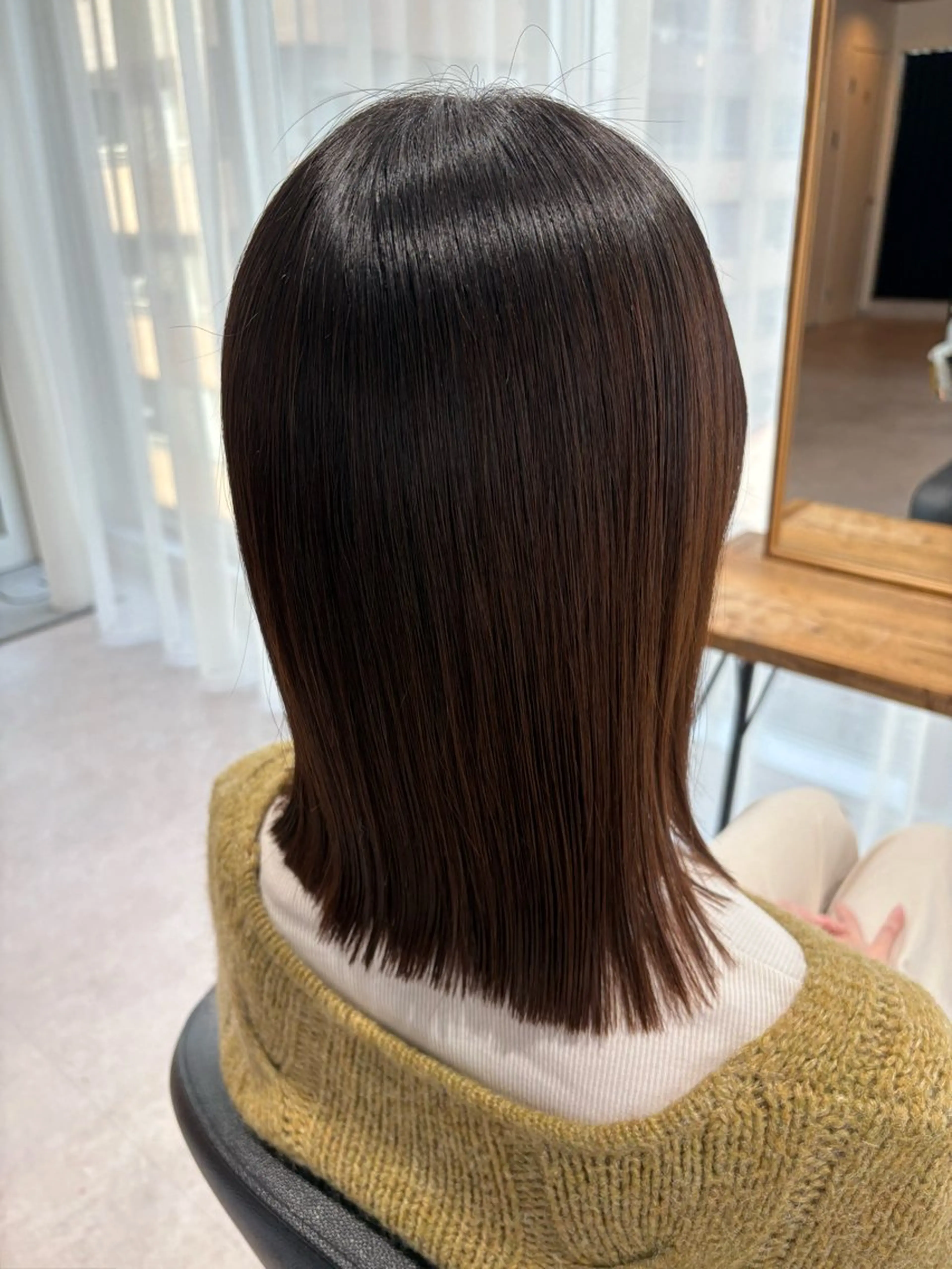 ミディアム ボブ 長めボブ カット aina / n.w.hのヘアスタイル