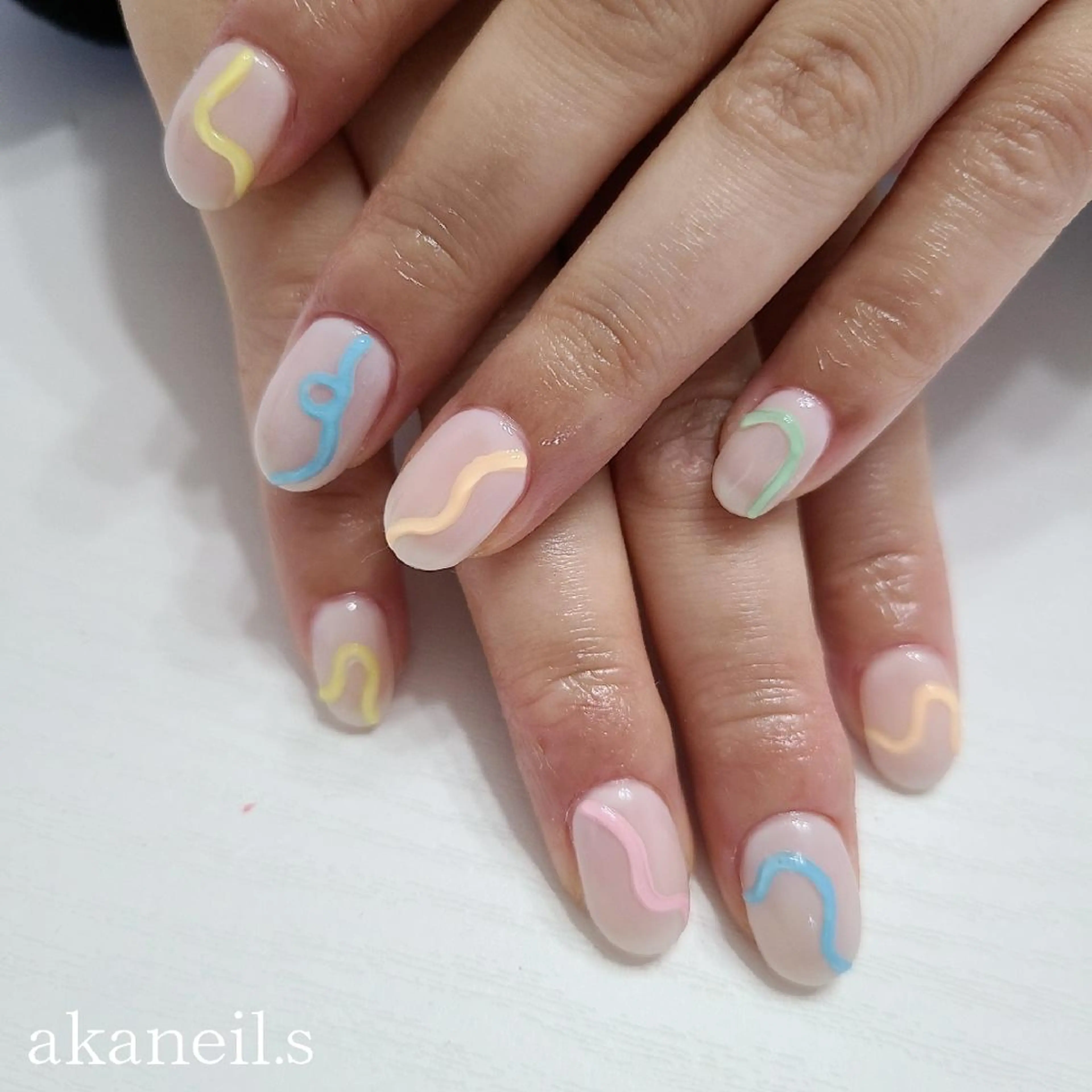 ネイル ニュアンスネイル ぷっくりネイル 【akaneils】 アカネのネイルデザイン