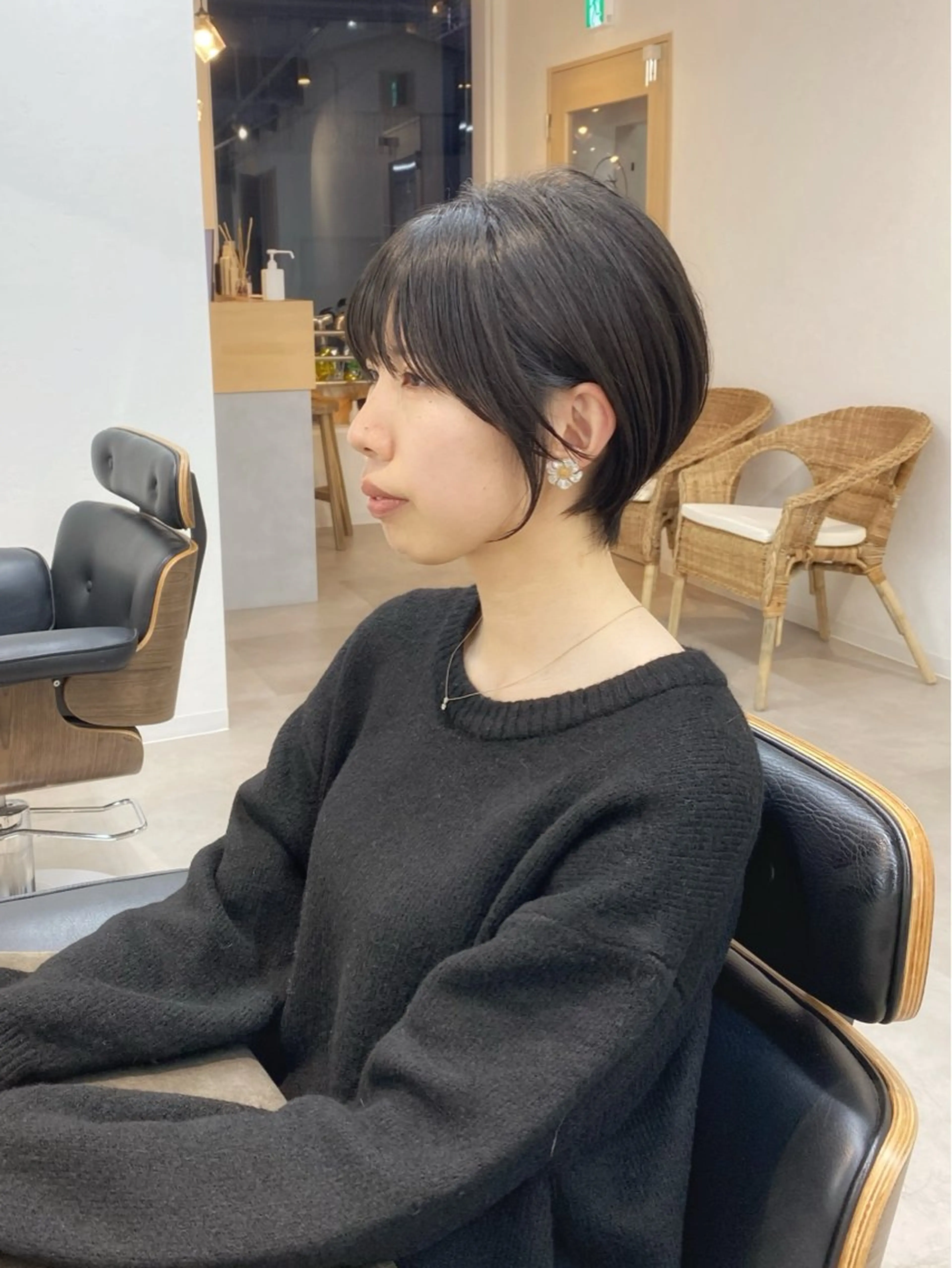 ショート カラー ショートボブ ボブ くびれヘア ショートヘア ショート/ハイライト /白髪ぼかし🌿松本のヘアスタイル