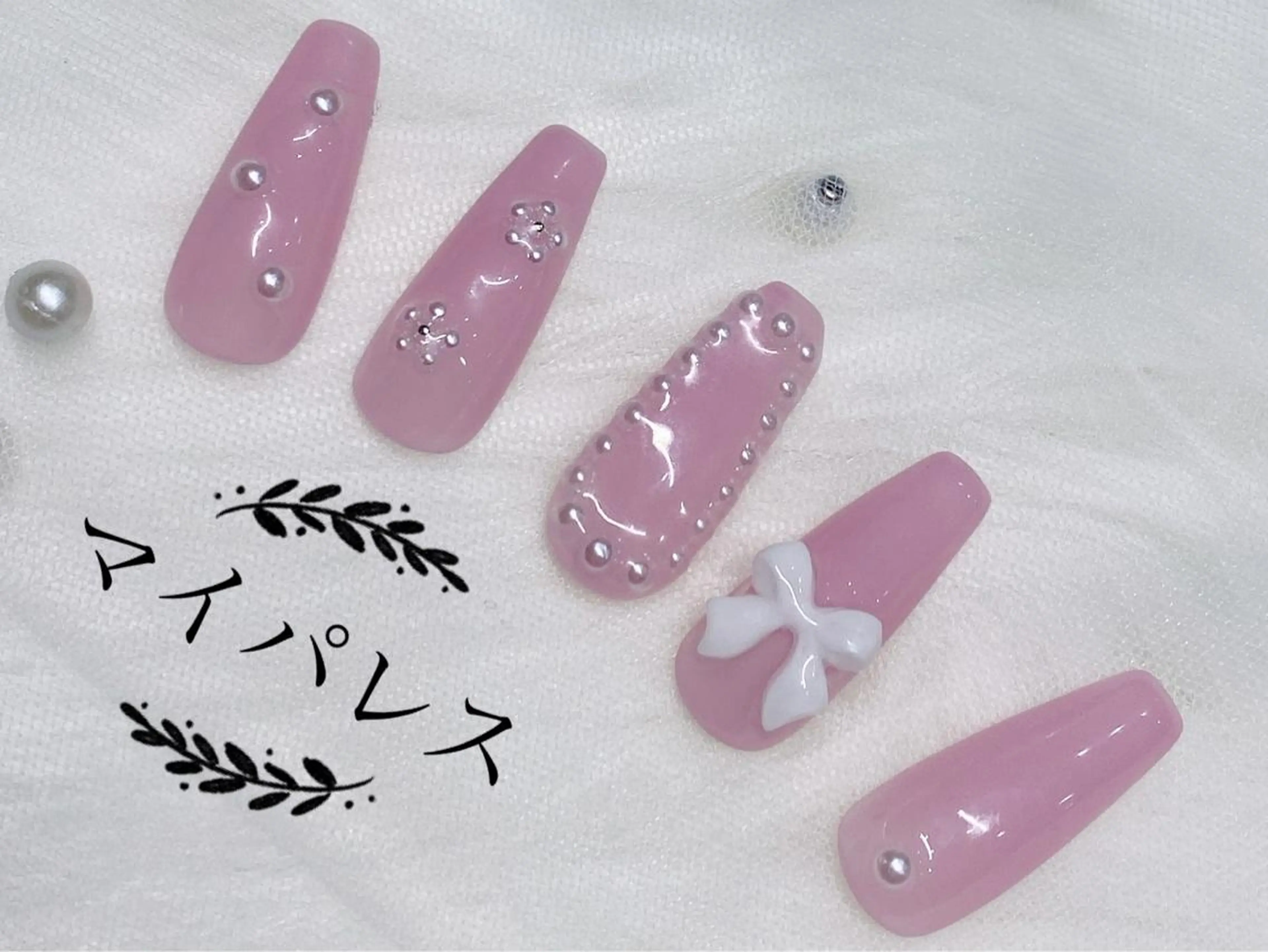 ネイル リボン Yuis Nailスカルプ専門のネイルデザイン