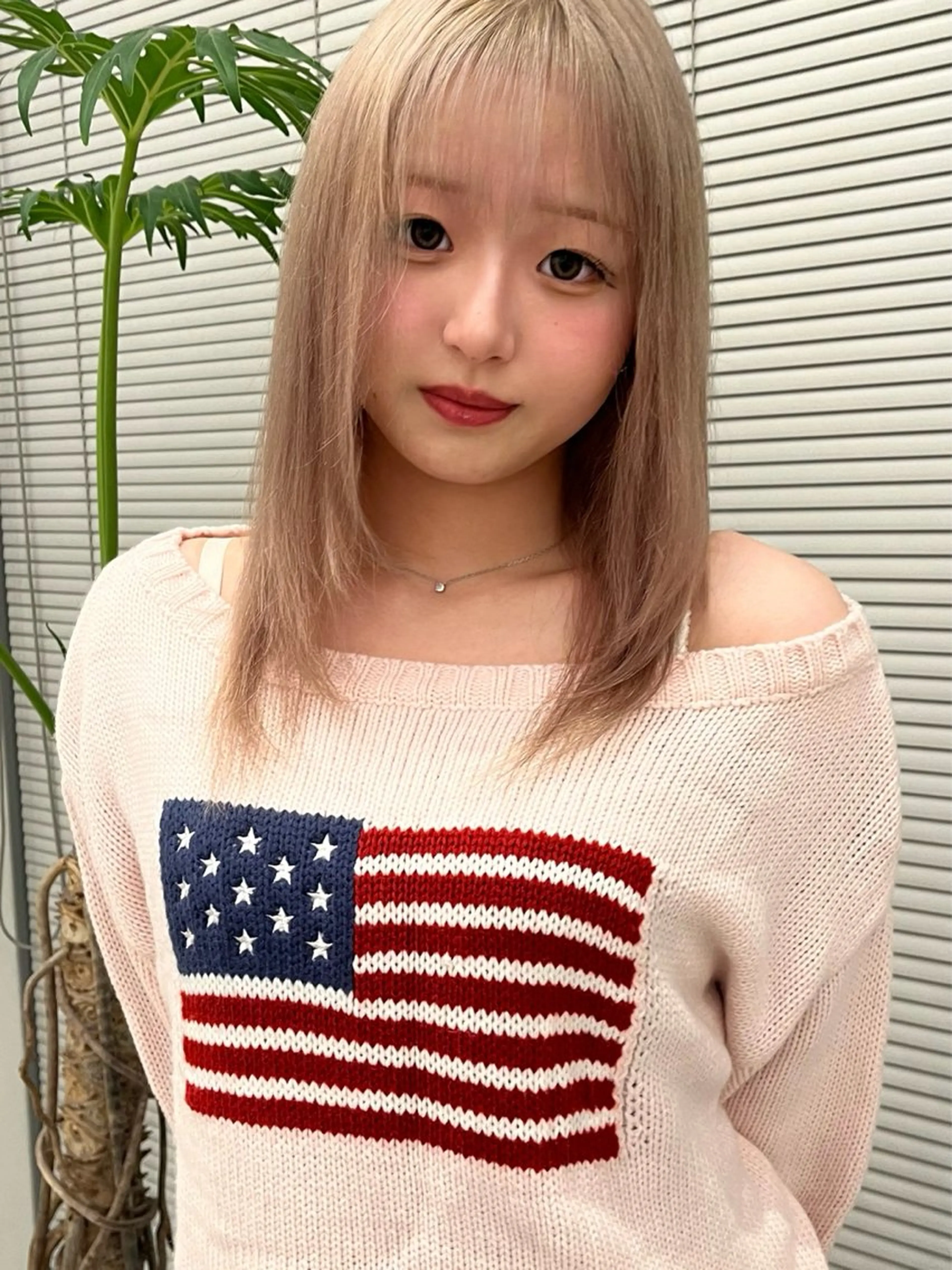 ミディアム ヘアカラー 羽鳥 菜々子のヘアスタイル