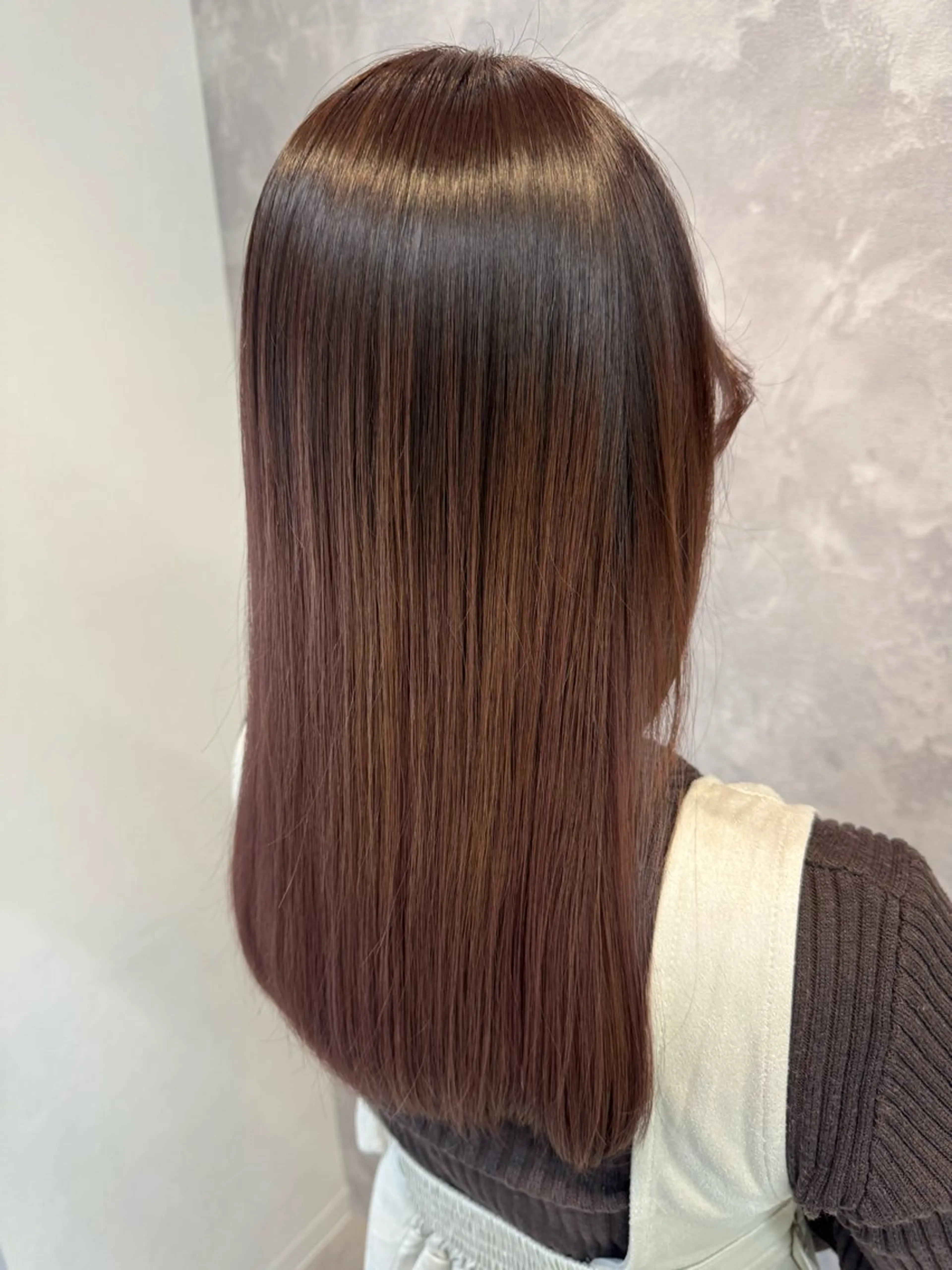 セミロング カラー カット ヘッドスパ ヒヨシ ルナのヘアスタイル