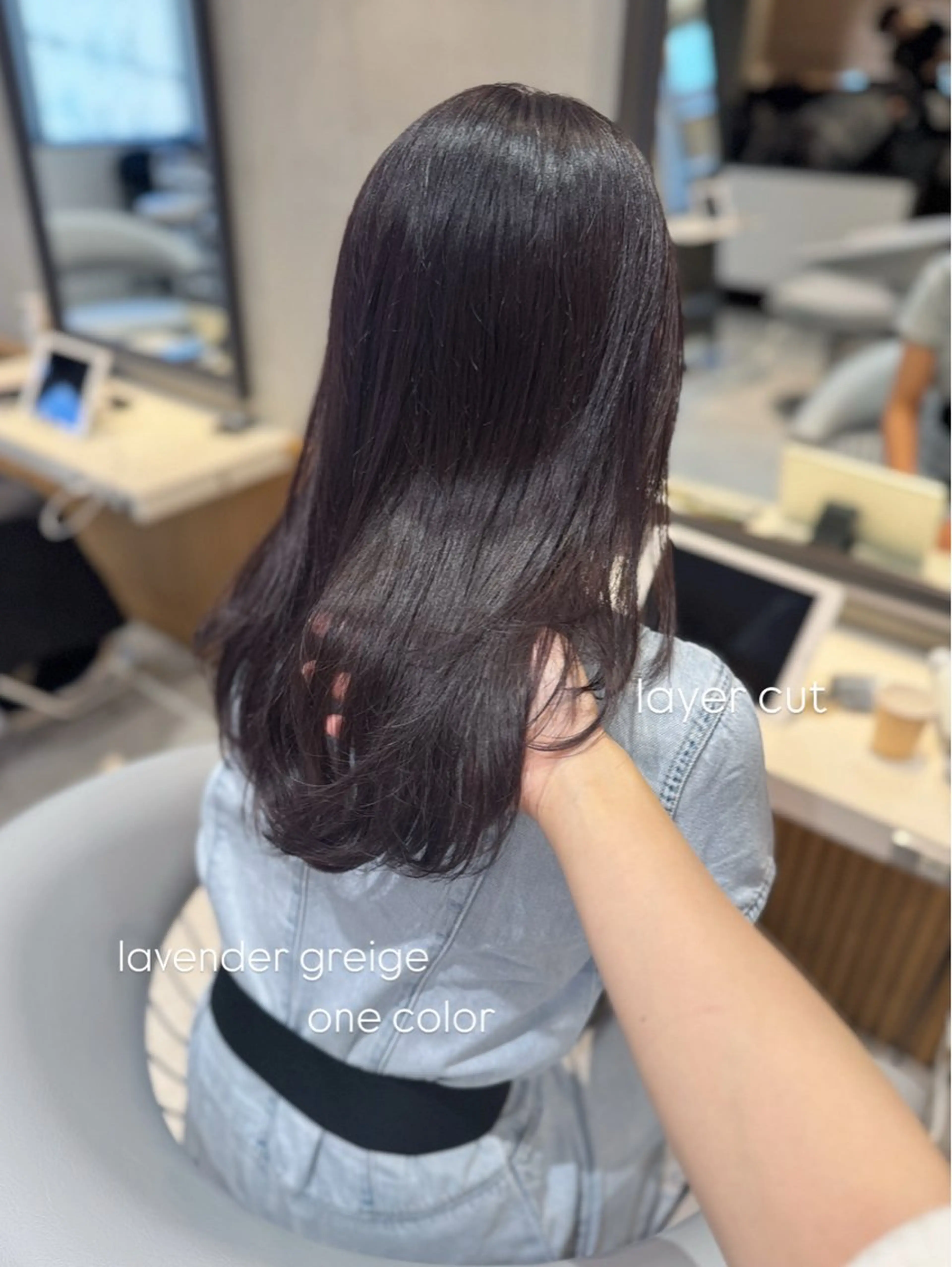 セミロング カラー ラベンダーカラー ヘアカラー Lond Bloom所属・🎀はるか ショート カットモデル募集🎀のヘアスタイル