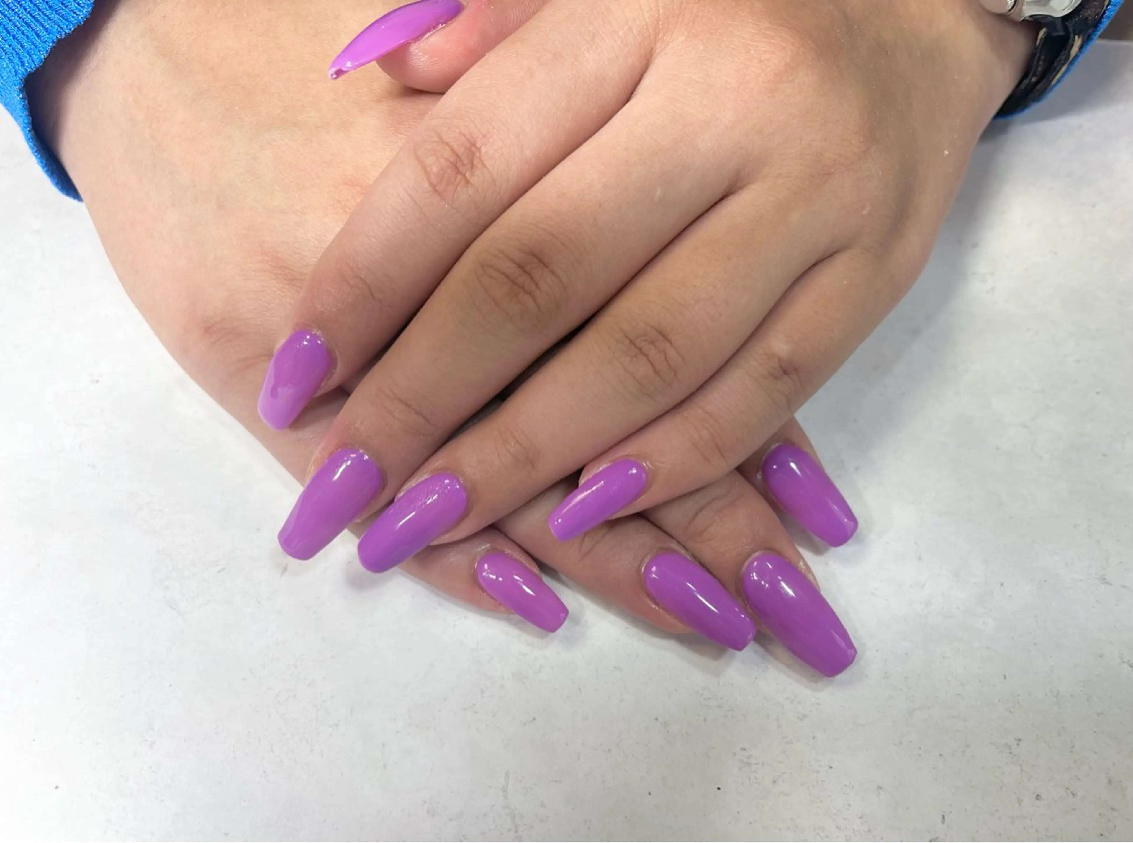 ネイル 長さ出し ワンカラーネイル more Private Nail Salon所属・K. makiのネイルデザイン