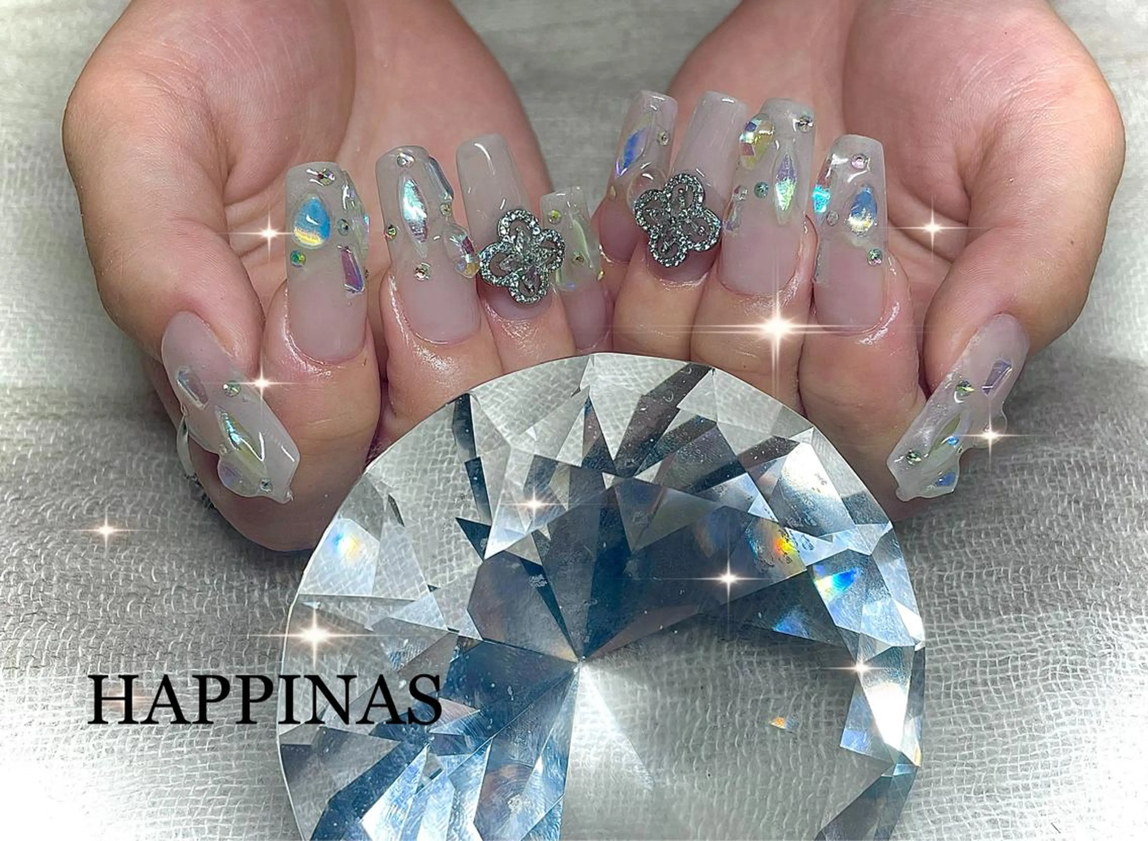 ネイル オーロラネイル グラデーション キラキラネイル 韓国ネイル スカルプネイル HAPPINAS Jrネイリスト💅のネイルデザイン