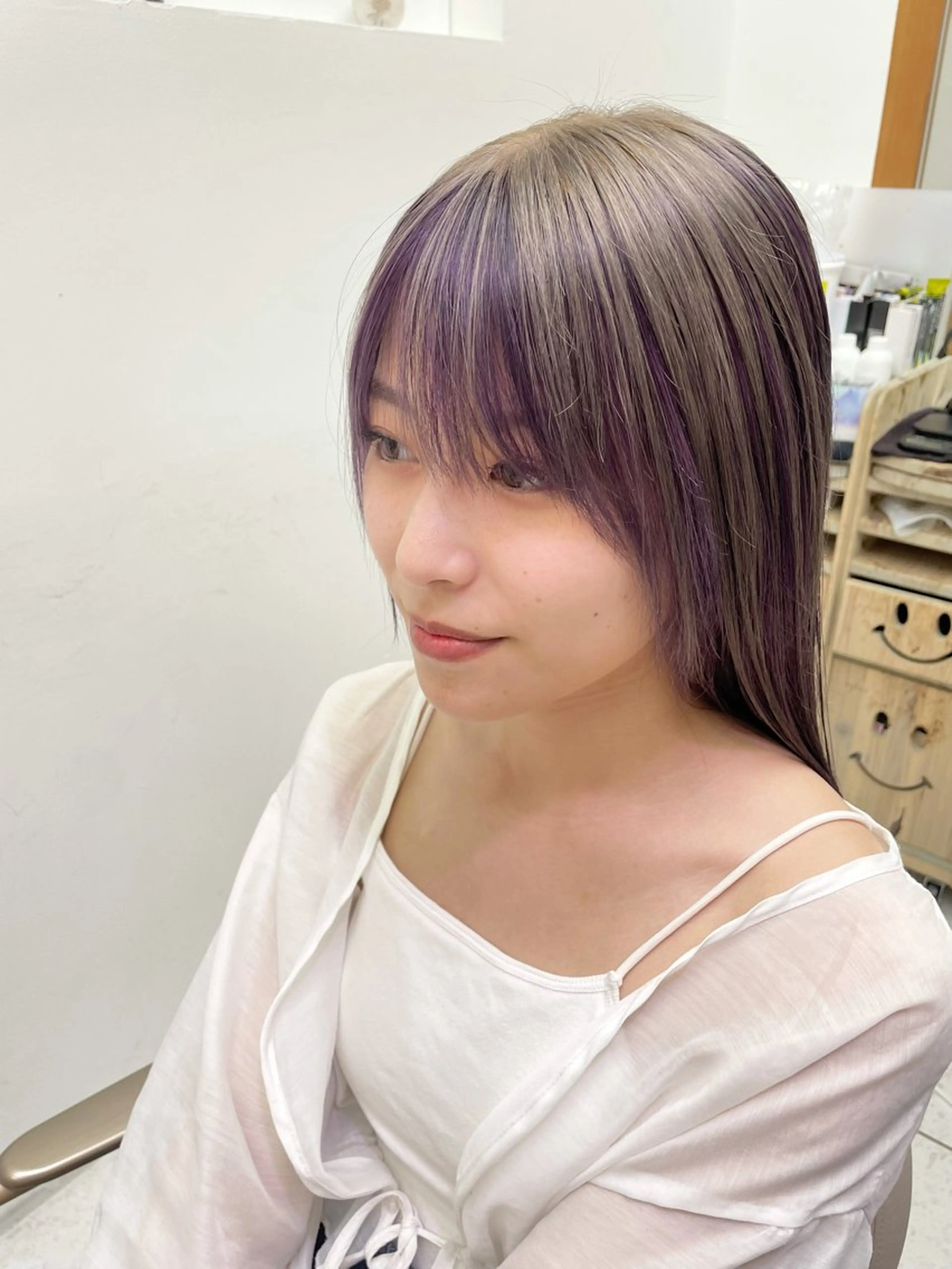 ロング カラー ブリーチ 福田 千尋のヘアスタイル