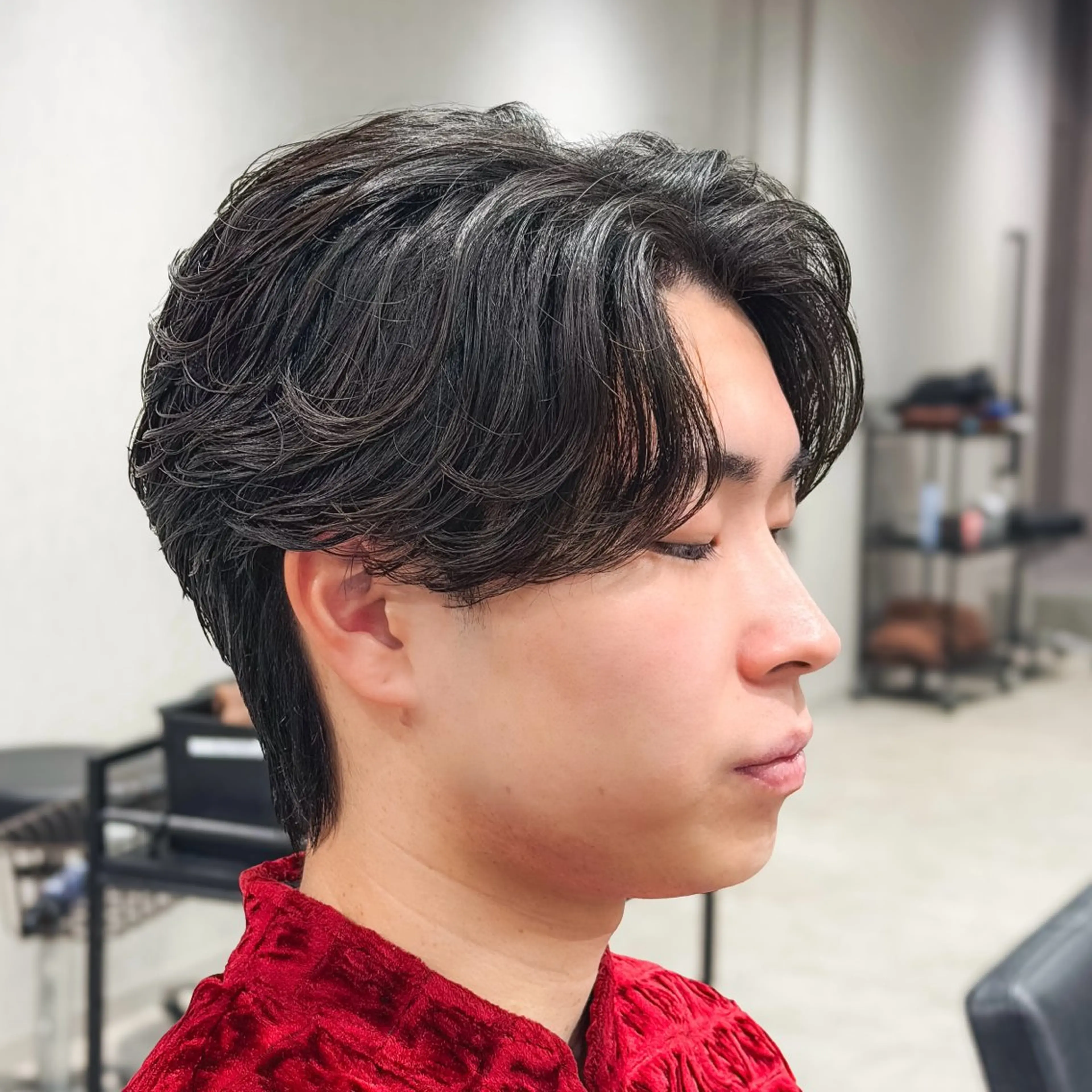 ショート パーマ メンズ フェザーパーマ メンズパーマ ショートヘア ニュアンスパーマ カット パーマ トリートメント フェザーパーマ職人 🪶ryosukeのヘアスタイル